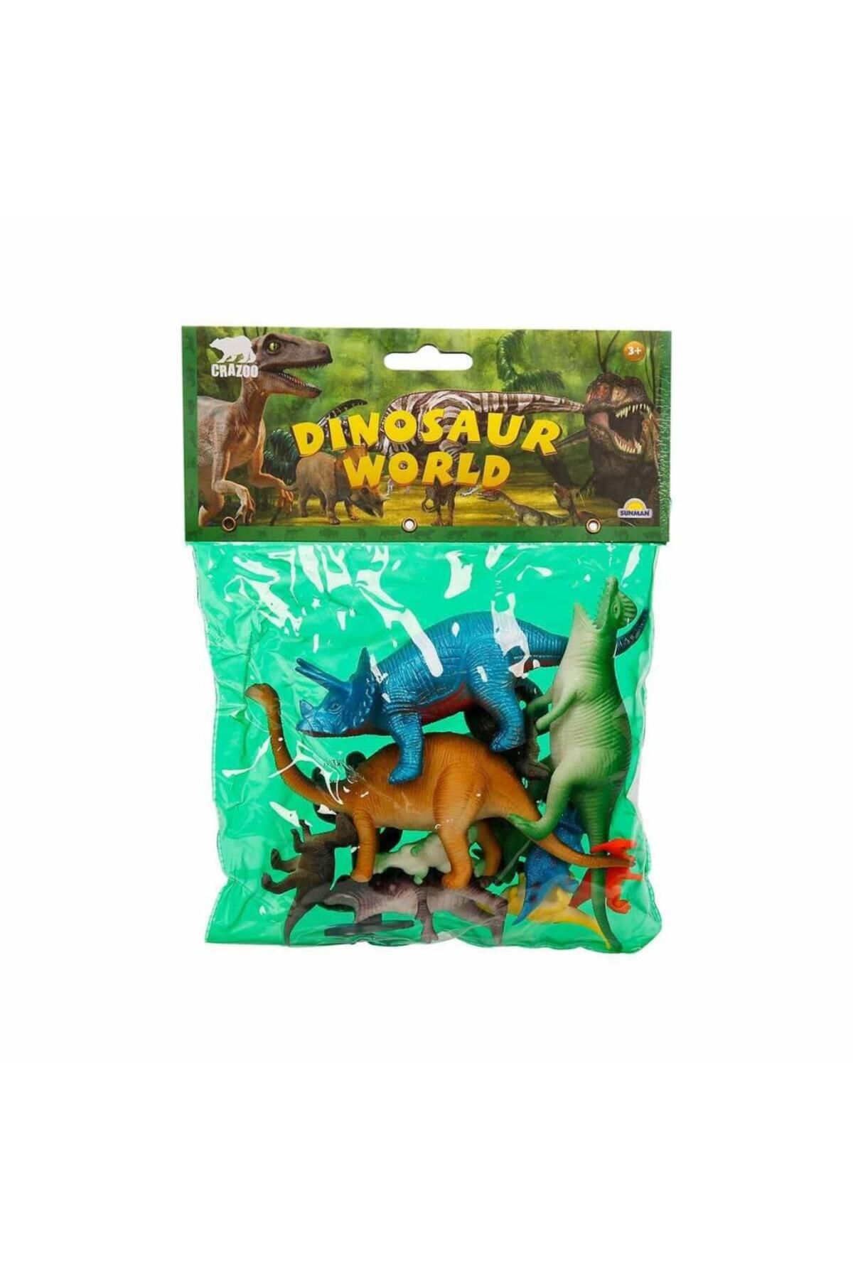 NessiWorld 0710 Dinozorların Dünyası Poşetli Hayvan Oyun Seti Orta Boy