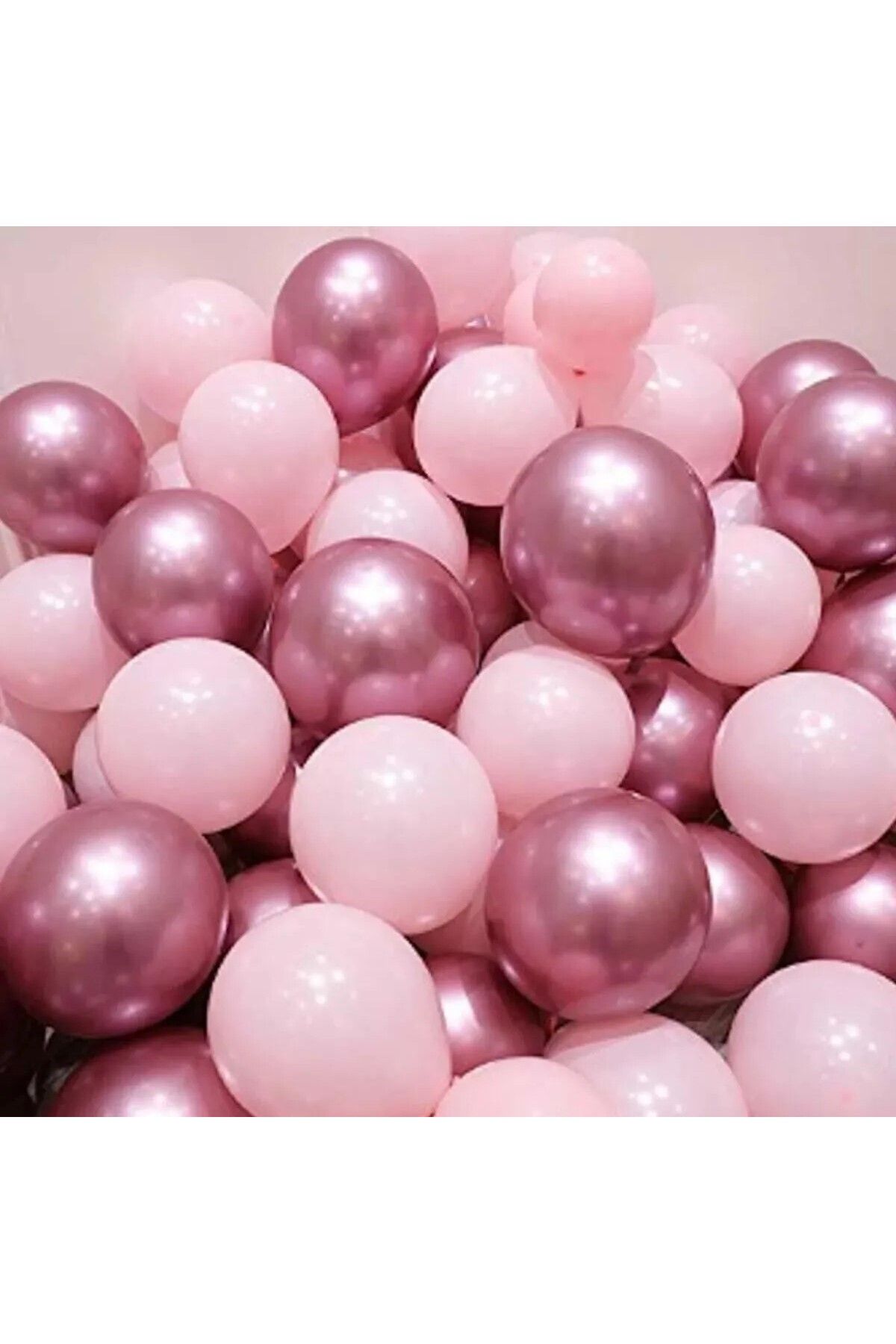 shop Krom Pembe Ve Makaron (pastel) Pembe Renk 15 Li Balon