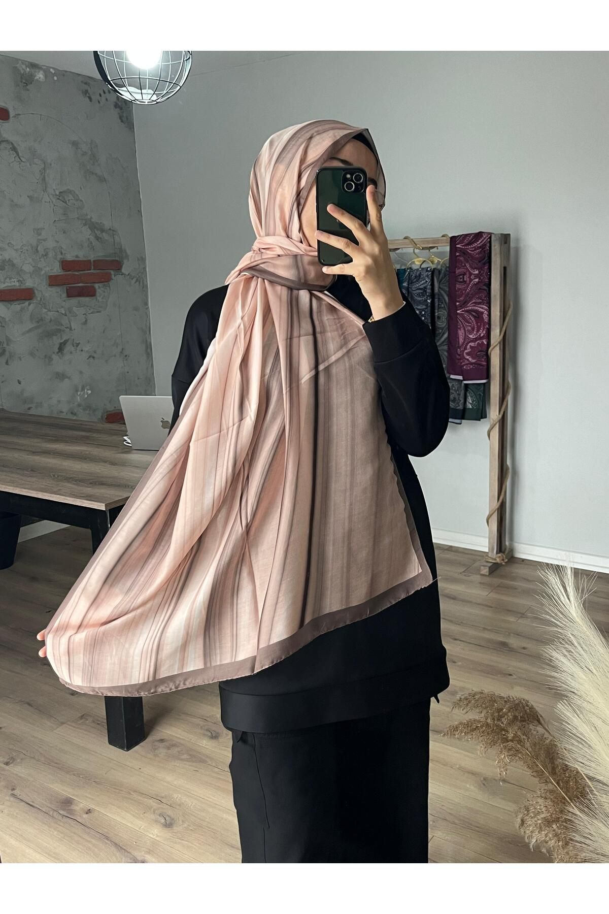 Merwiss Ahenk Desen Soft Kahve Şal
