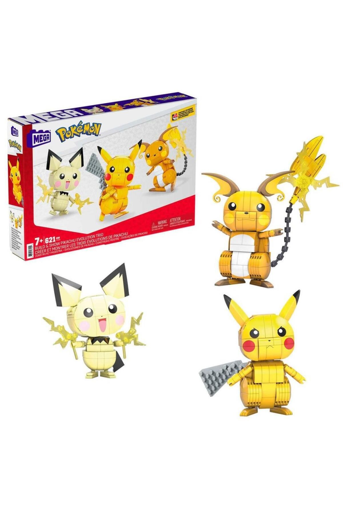 NessiWorld GYH06 MEGA™ Pokémon™ Pikachu Dönüşüm 3'lüsü 621 parça +7 yaş