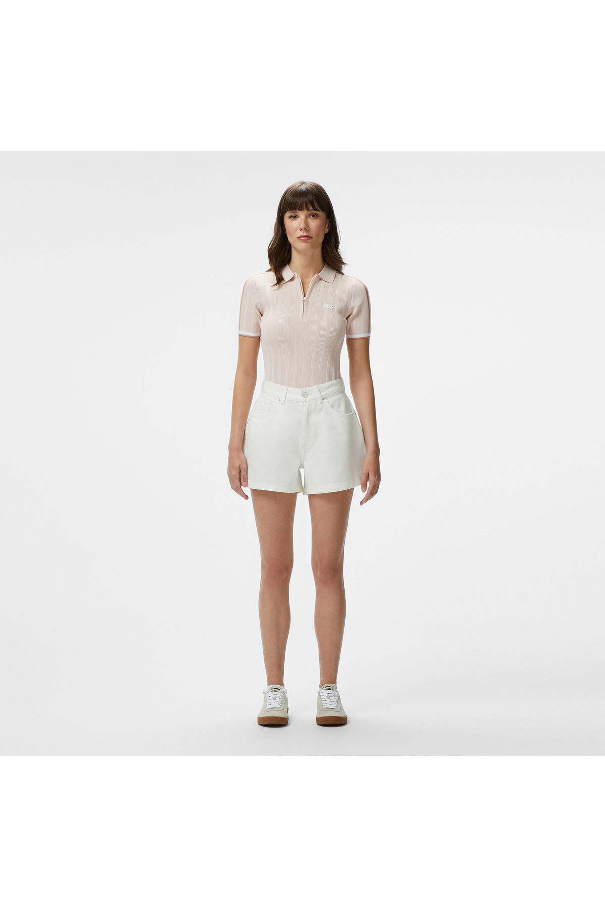 Kadın Regular Fit Denim Beyaz Şort