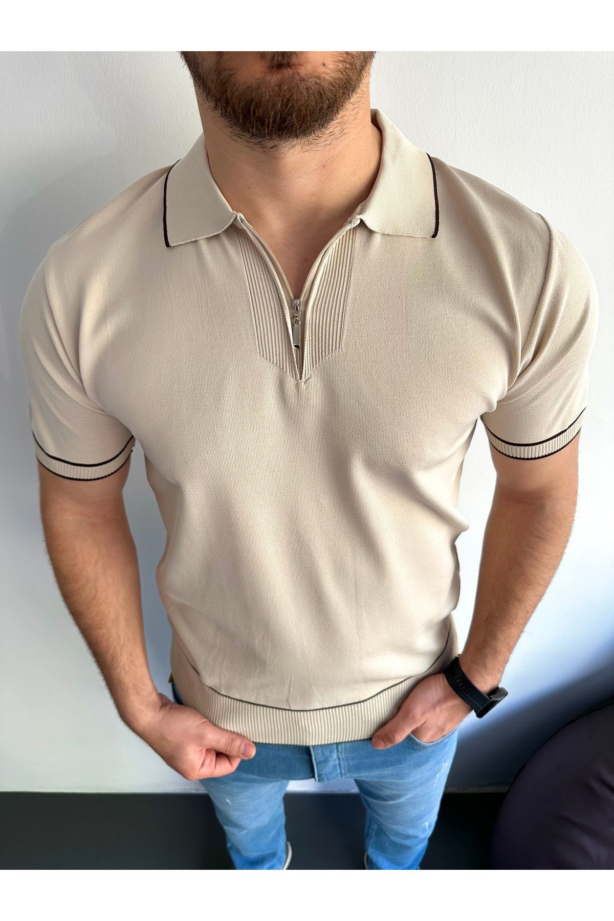 tiggirmoda Polo Yaka Triko Tişört