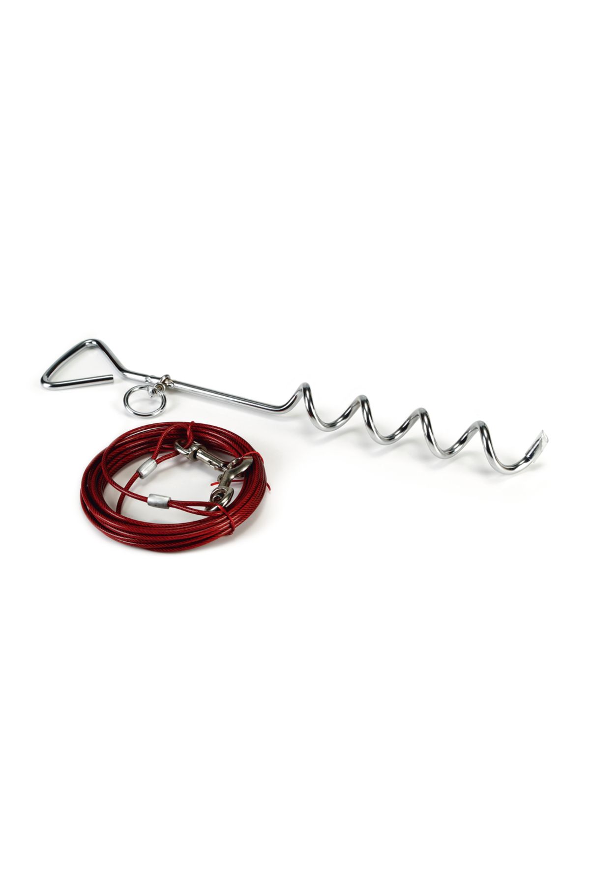 Beeztees Köpek ve Kedi Bahçe Bağlama Kancası ve 6m Halatı, 27Kg'ye Kadar, 41x0,8cm