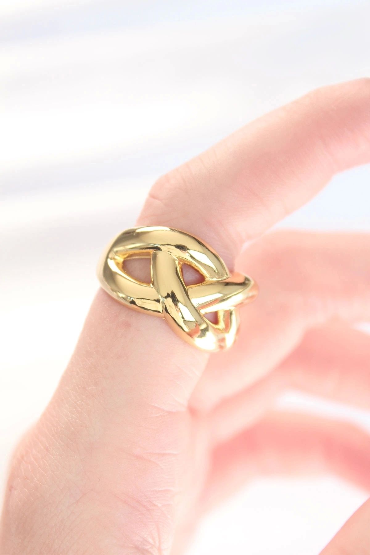 STOREMAX Düğüm Model Gold Renk Ayarlanabilir Yüzük