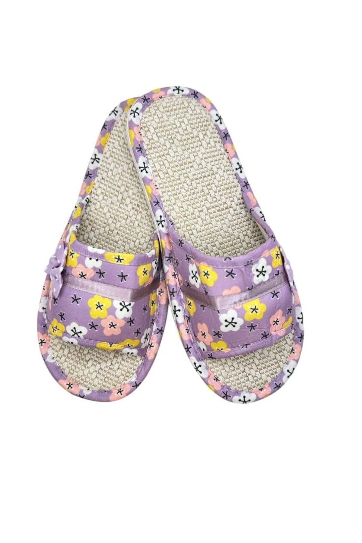 TECOS Papuci De Casă Pentru Femei, Tecos , Mov Model Floral, Confortabili, Marime 40-41, 25 Centimetri Femeie - 38–39