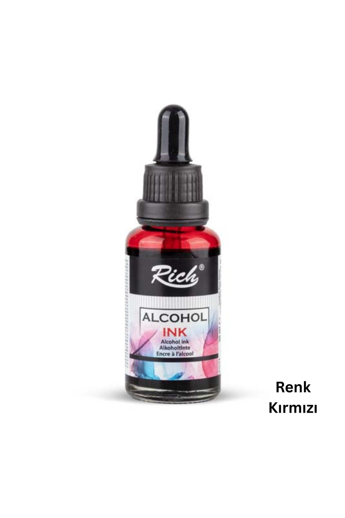 roco paper Alkol Bazlı Mürekkep (Alcohol Ink) – 30 Ml, Krapon Çiçek Yapım, DIY Mürekkebi, Kırmızı