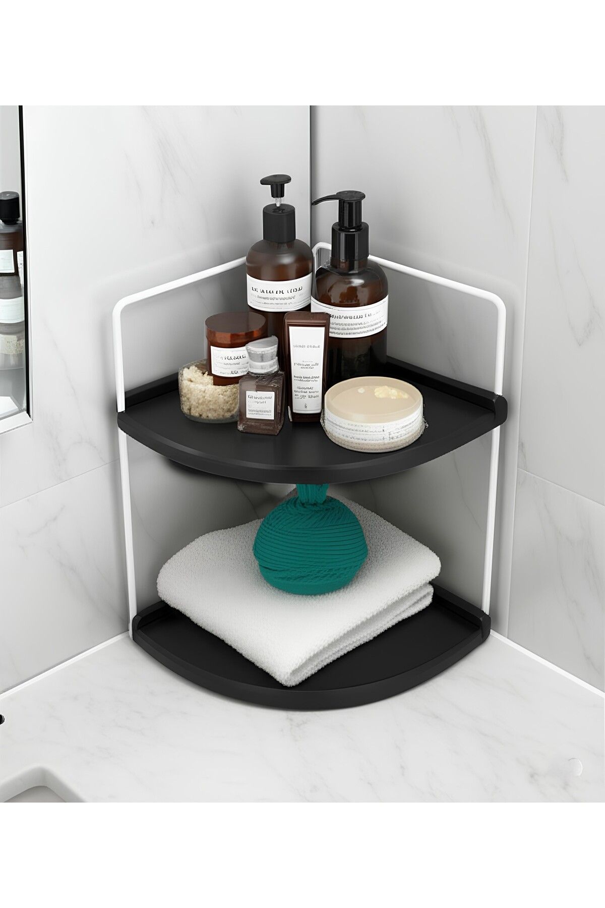 Okay Dekoratif Ahşap Organizer | Paslanmaz Çelik Organizer – Mutfak, Banyo, Salon, Çalışma Masası