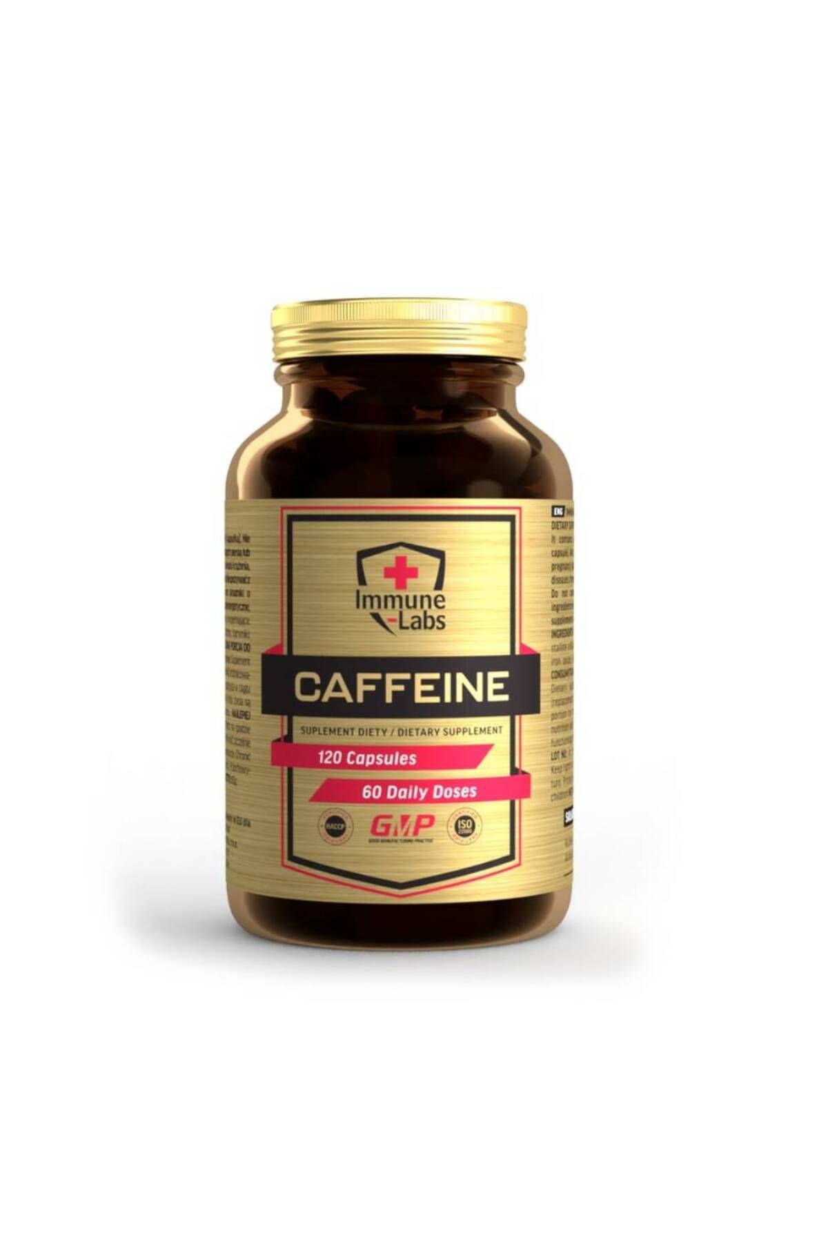 Immune Labs Cafeina 200mg, 120 Capsule, Immune Labs, Supliment Alimentar Pentru Energie - One Size