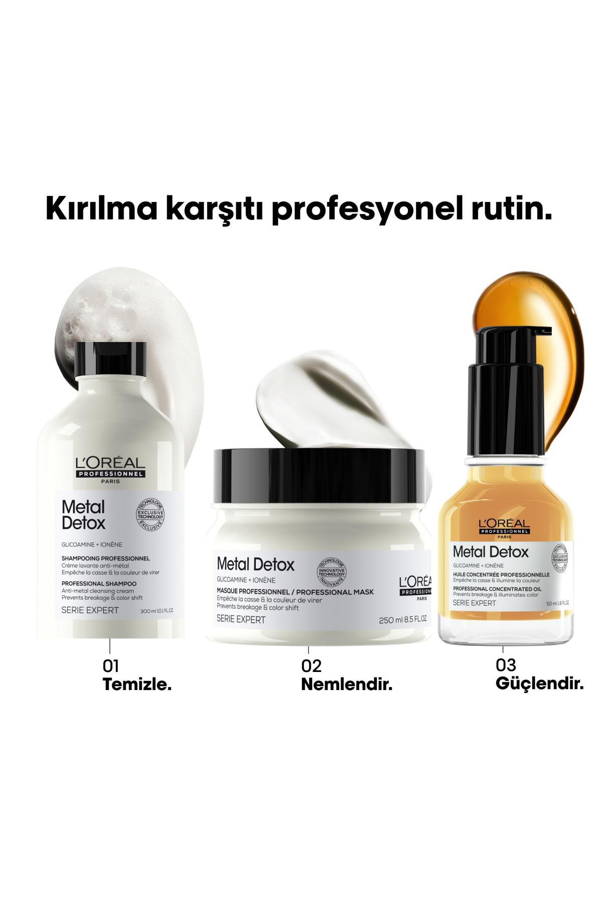 Serie Expert Metal Detox İşlem Görmüş ve Yıpranmış Saçlar İçin Kırılma Karşıtı Koruyucu Maske 150 ml — 3474637257651 — تصویر 7 از 8