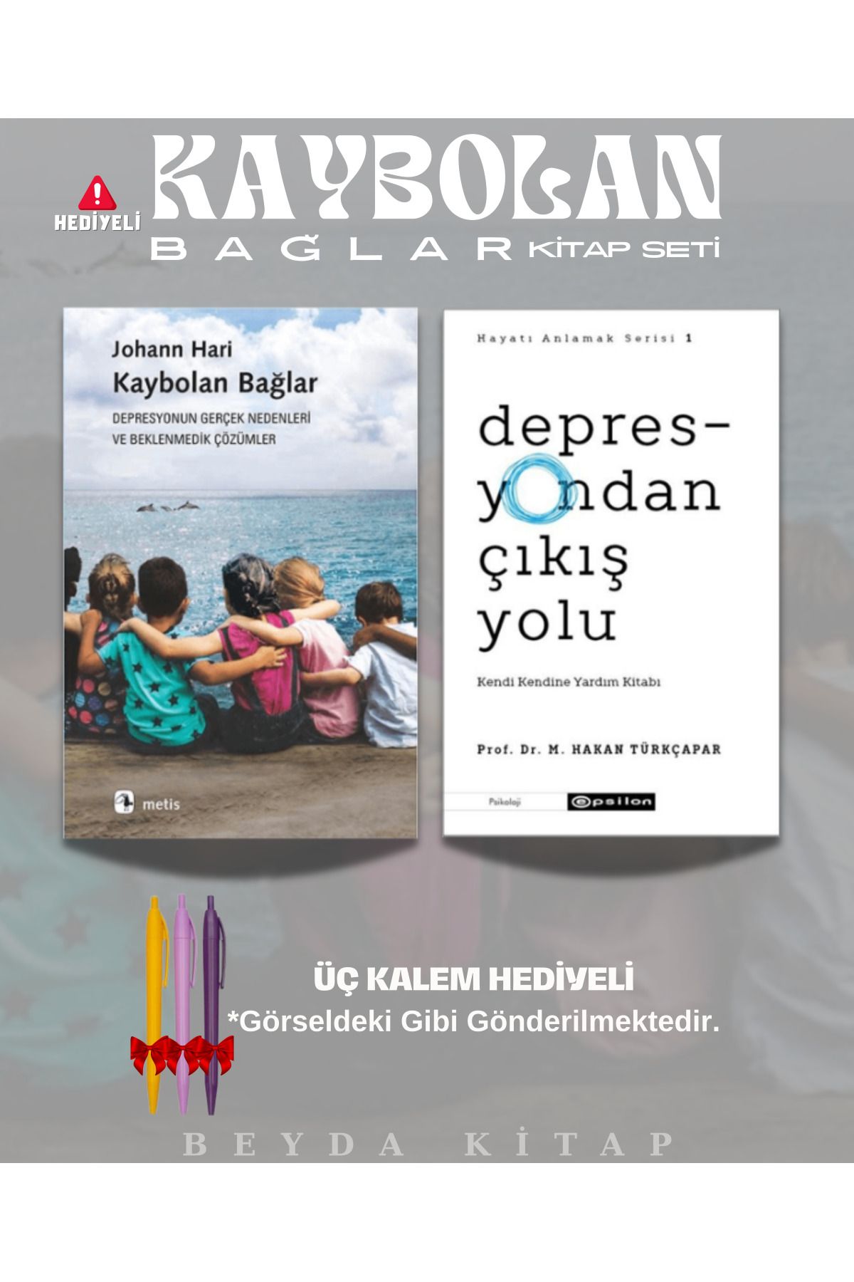Metis Yayınları Kaybolan Bağlar - Depresyondan Çıkış Yolu - Üç Kalem Hediyeli - Kitap Seti