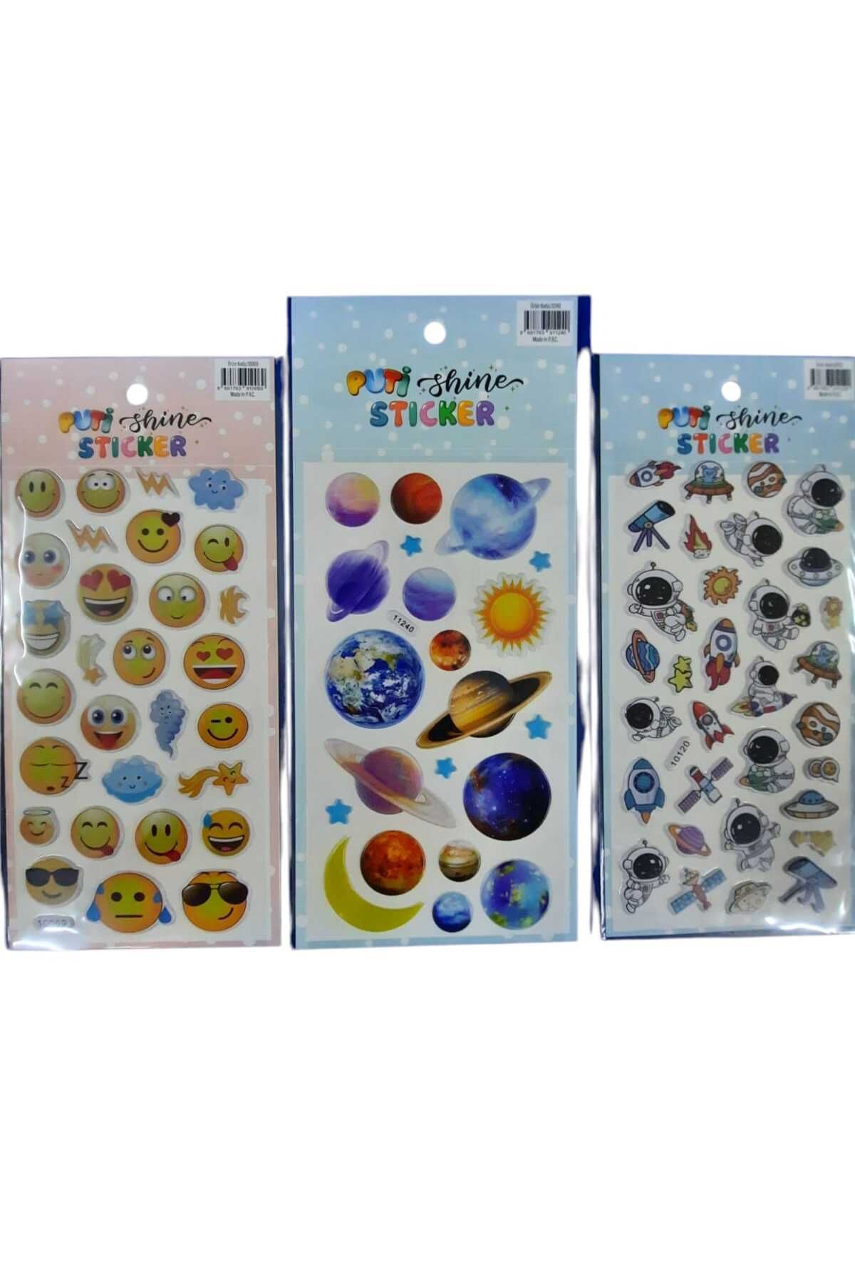 Kırtasiye Ofisi Sticker Kabartmali Boys 3 Lü Set