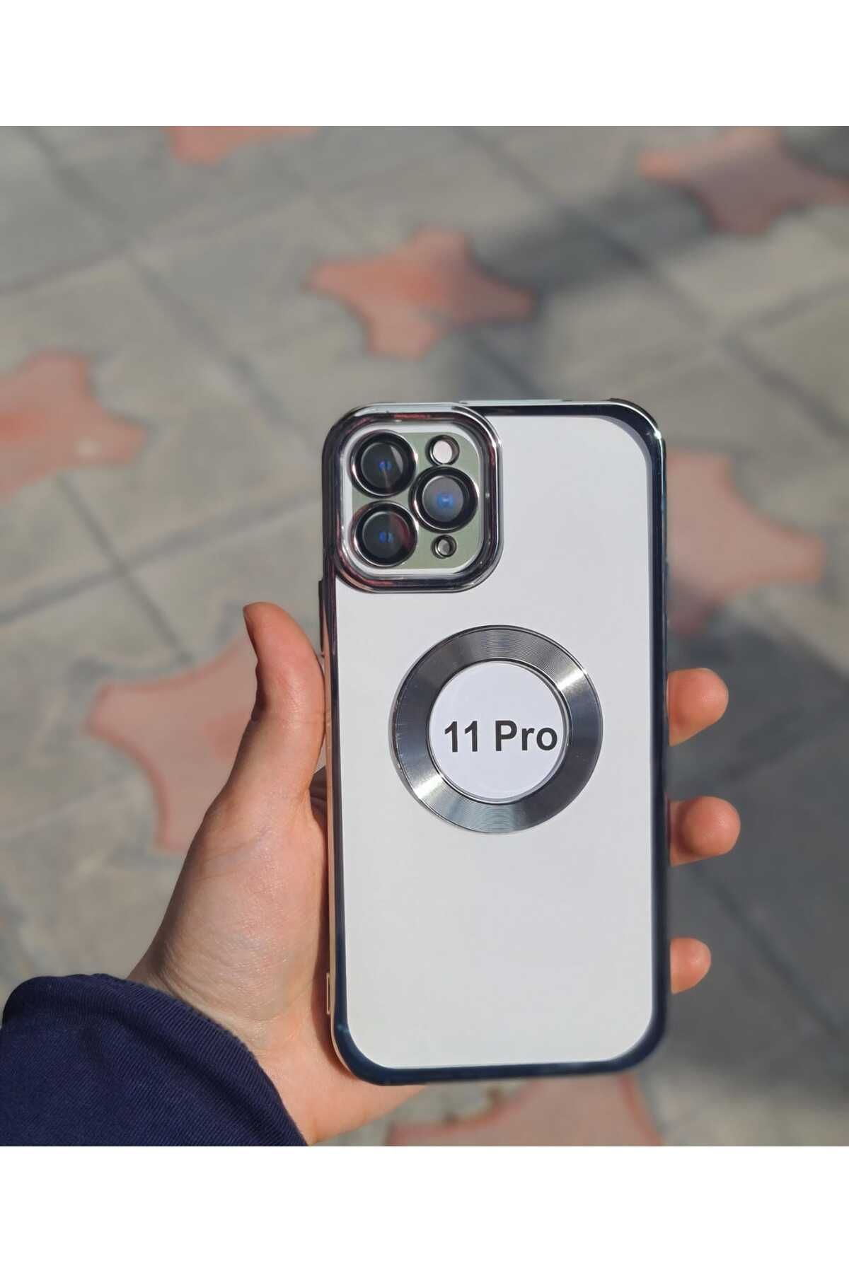 CEP-HANE Apple iPhone 11 Pro Şeffaf Kamera Korumalı Logo Detaylı Premium Yanları Parlak Telefon Kılıfı