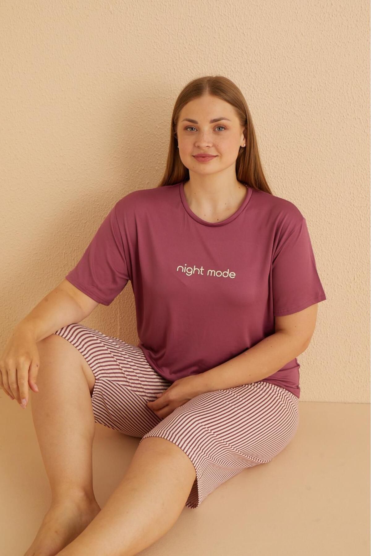 Mihra Stil Mihra 50503-771 Kadın Büyük Beden Pijama Takımı