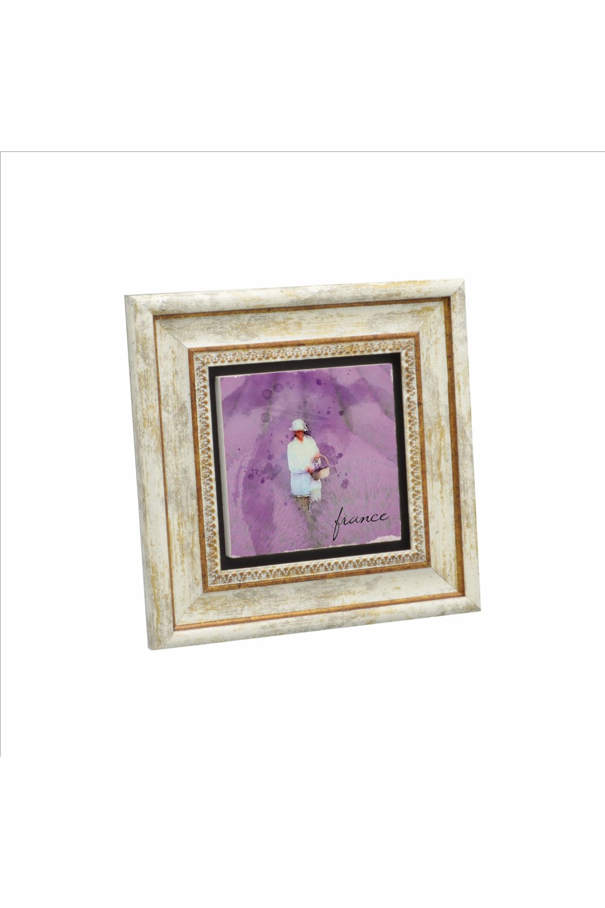 Sadrazam Fransa Görseli Baskılı Doğaltaş Tablo (20 X 20 KRG-9)