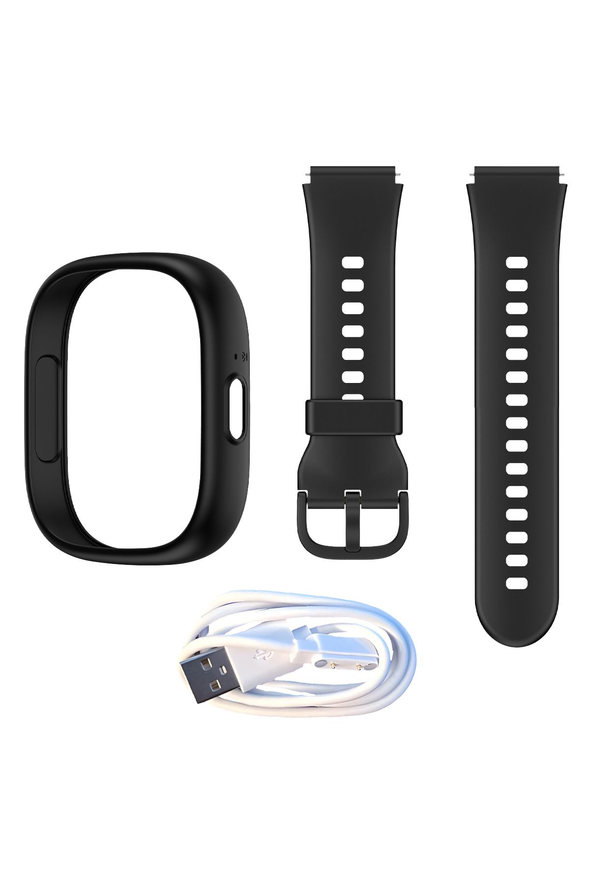 Wiky Watch 5 Plus Siyah Kasa Kordon Set + Şarj Kablosu & Adaptör