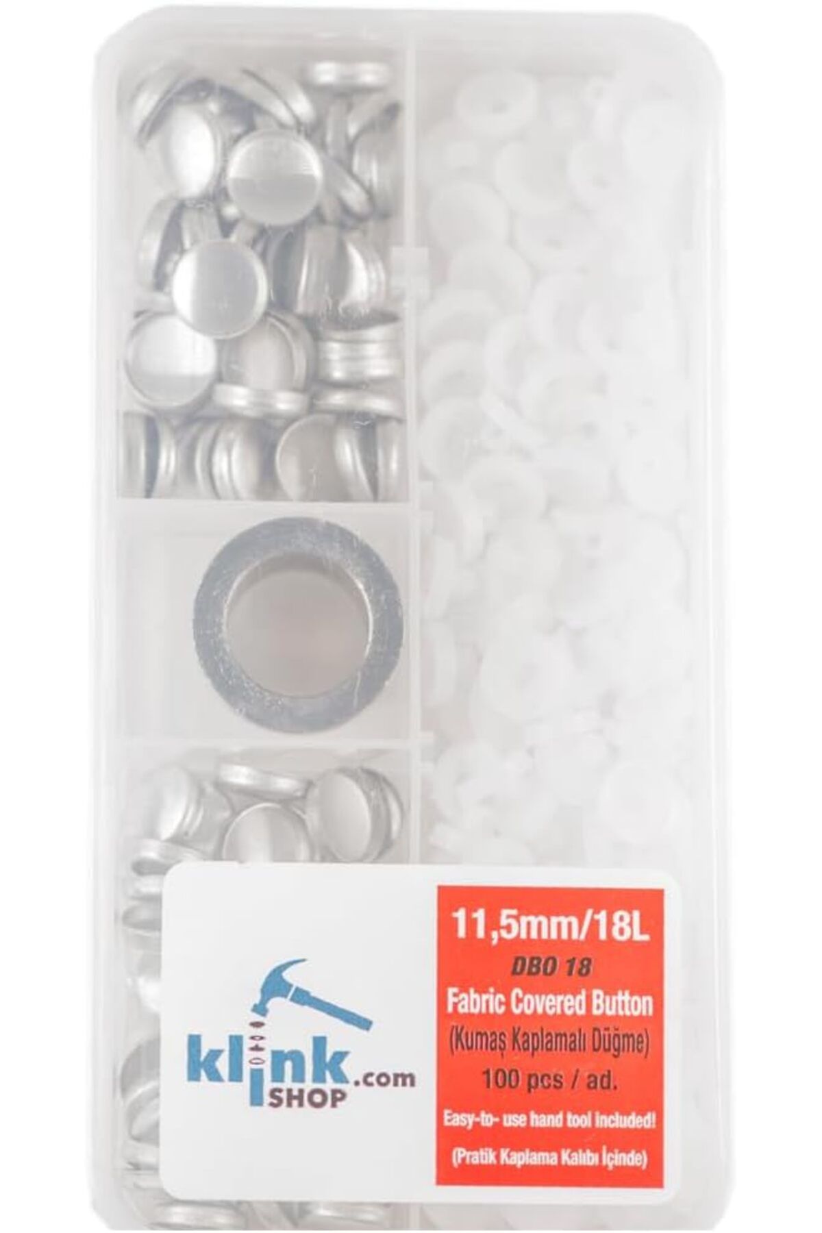 ÇAĞUR Dark Kaplamalı Düğme 18 Boy 11,50 mm Kendin Yap Kiti, Gömlek,Elbise ve Giyim için Çekiçle Uyg
