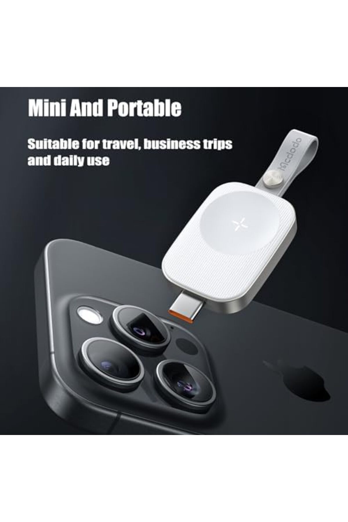 Mcdodo-Portable Apple Watch Charger USB C, Magnetic Wireless Apple Watch Charger Fast Charging for i 8