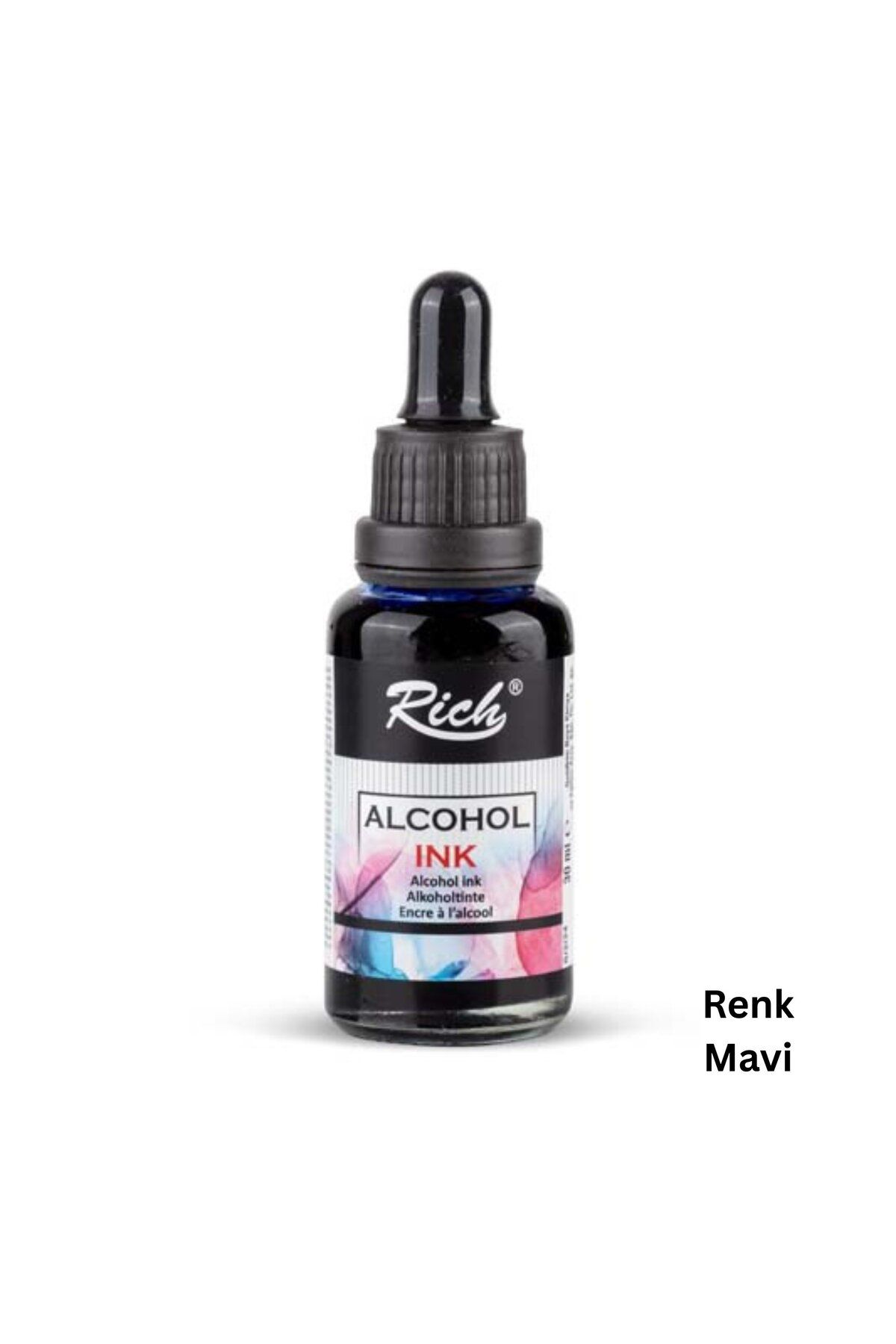 roco paper Alkol Bazlı Mürekkep (Alcohol Ink) – 30 Ml, Krapon Çiçek Yapım, DIY Mürekkebi, Mavi