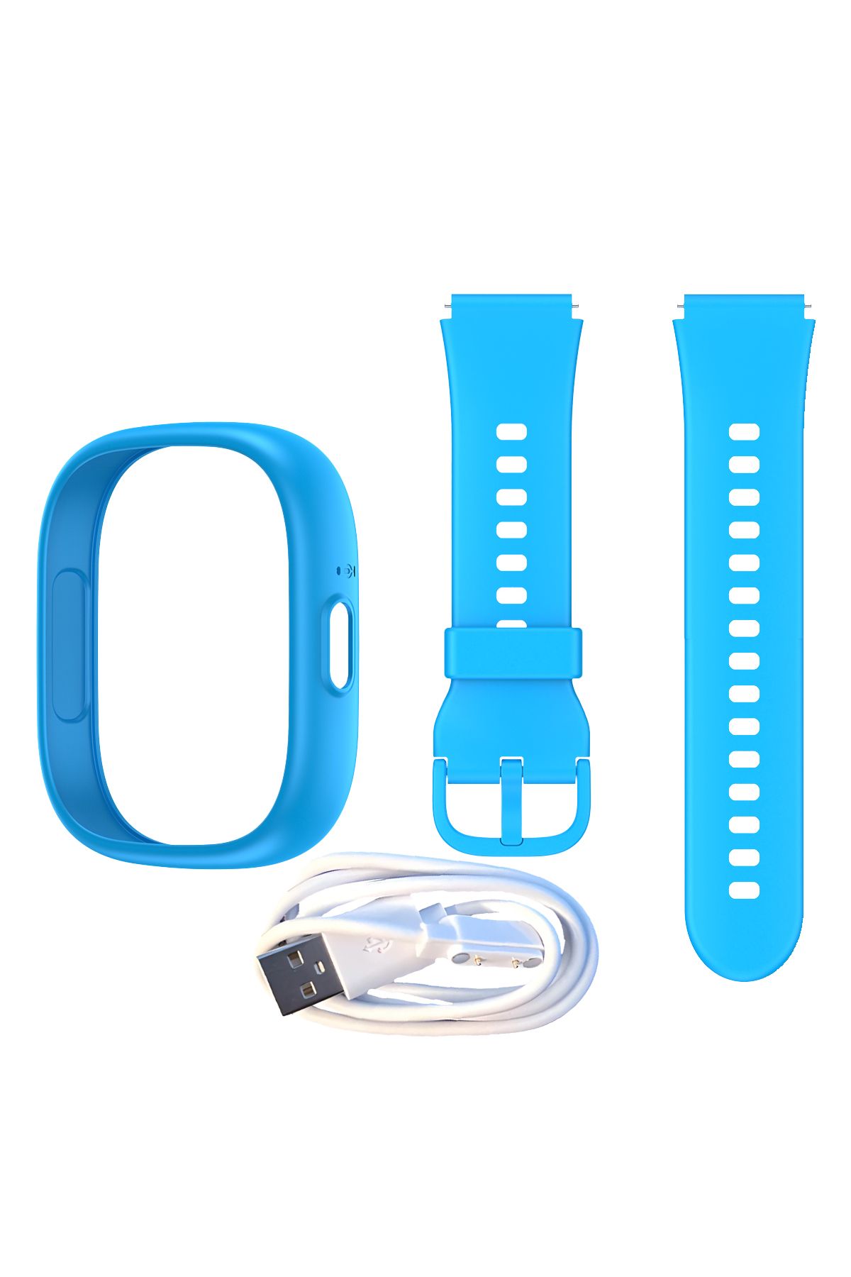 Wiky Watch 5 Plus Kasa Kordon Mavi Set + Adaptör & Şarj Kablosu