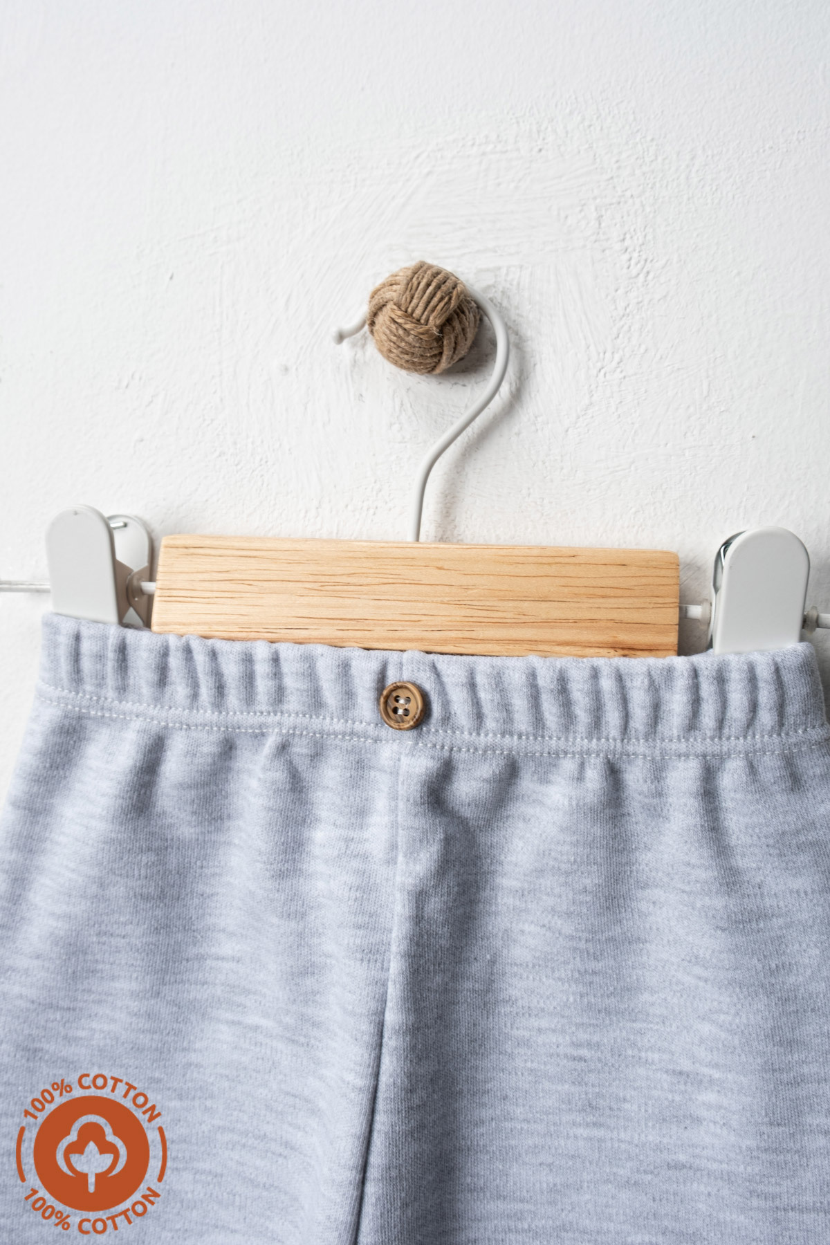 Miniel Unisex Bebek Düğme Detaylı Tayt Model %100 Organik Pamuklu Penye Bebek Pantolon Tek Alt 3Lü Set fotoğrafı 7 (önizleme)