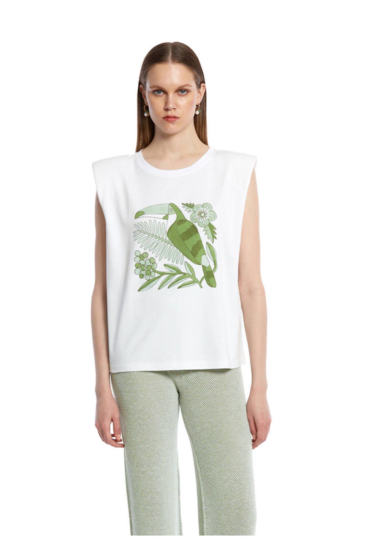 Knitss Papağan Desenli T-Shirt