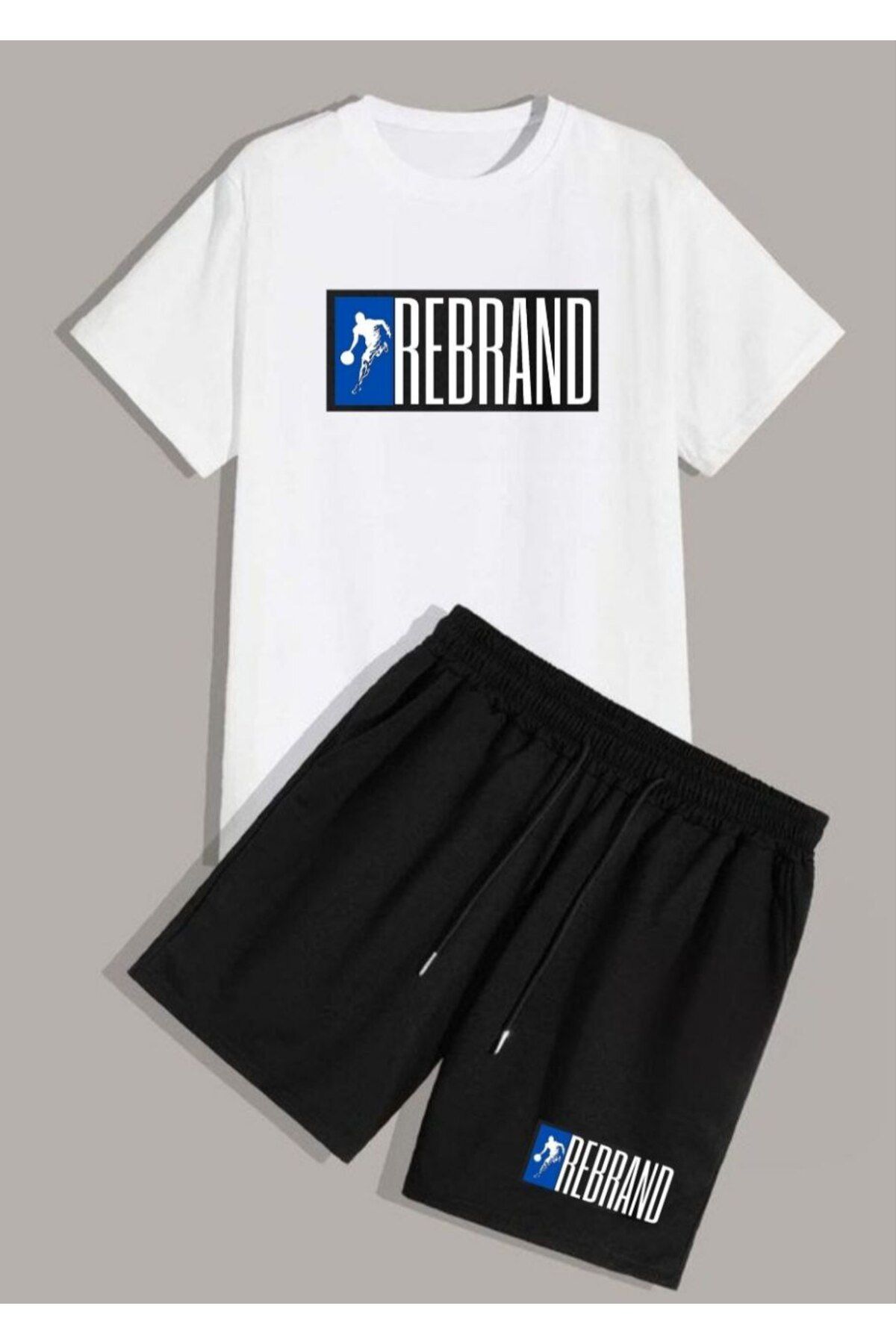 REBRAND Oversize T-shirt Takımı - Baskılı Alt Üst Eşofman Takımı