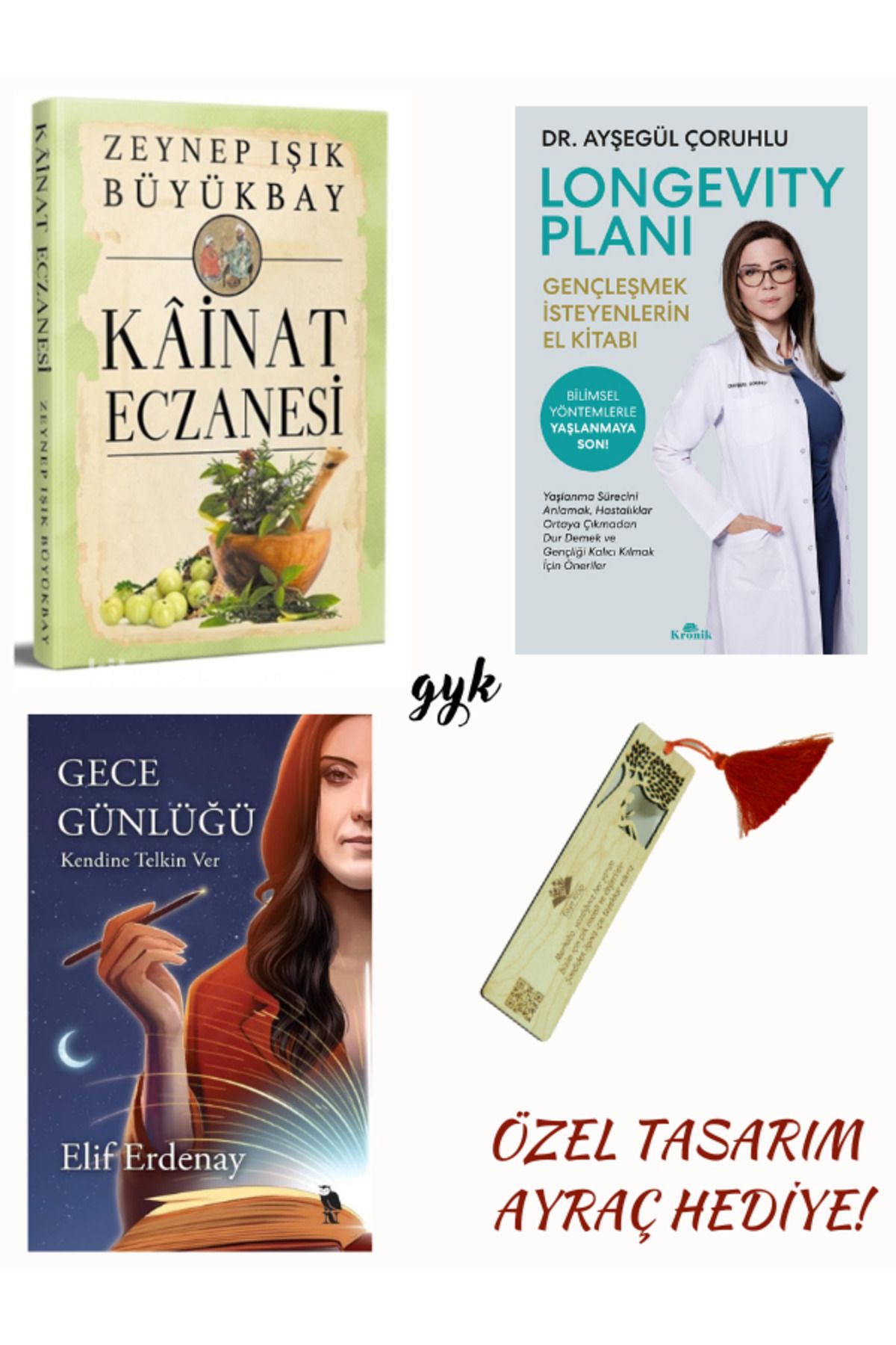 Kronik Kitap Kainat Eczanesi-Longevity Planı-Gece Günlüğü 3'lü SET (AYRAÇ HEDİYELİ!)