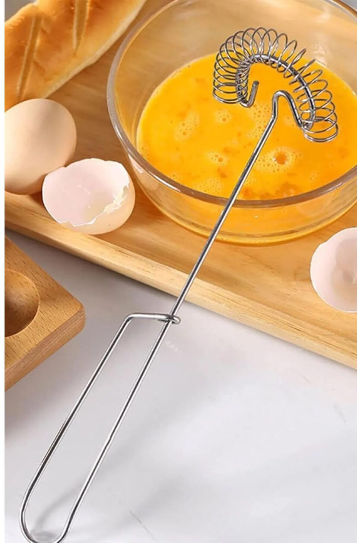 ÇAĞUR Dark Yaylı Yumurta Çırpıcı Metal Mikser Krem ve Sos Karıştırıcı Pratik Mutfak Aparatı Yen