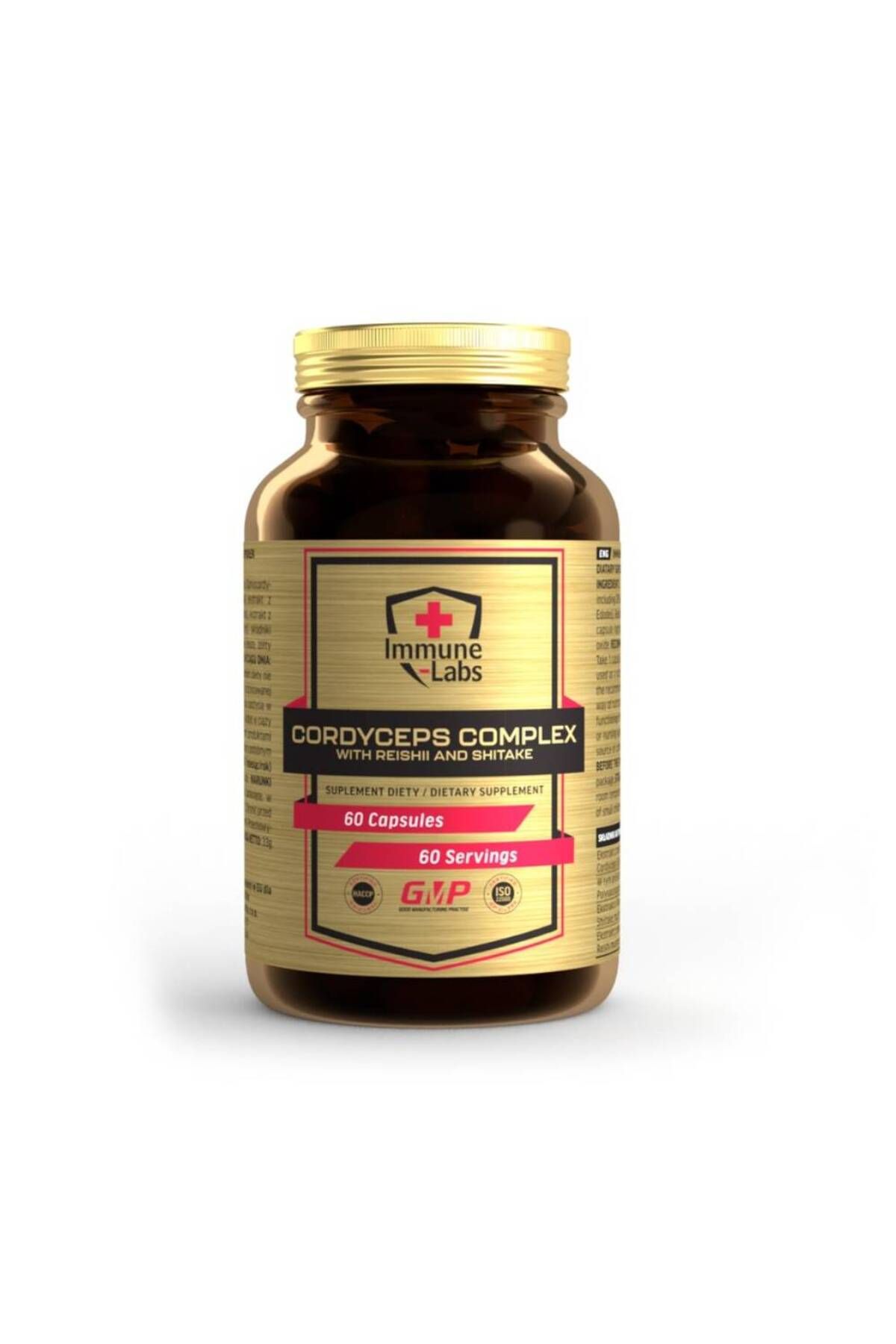 Immune Labs Extract De Cordiceps 60 Capsule, Immune Labs, Cu Reishi Si Shitake - One Size