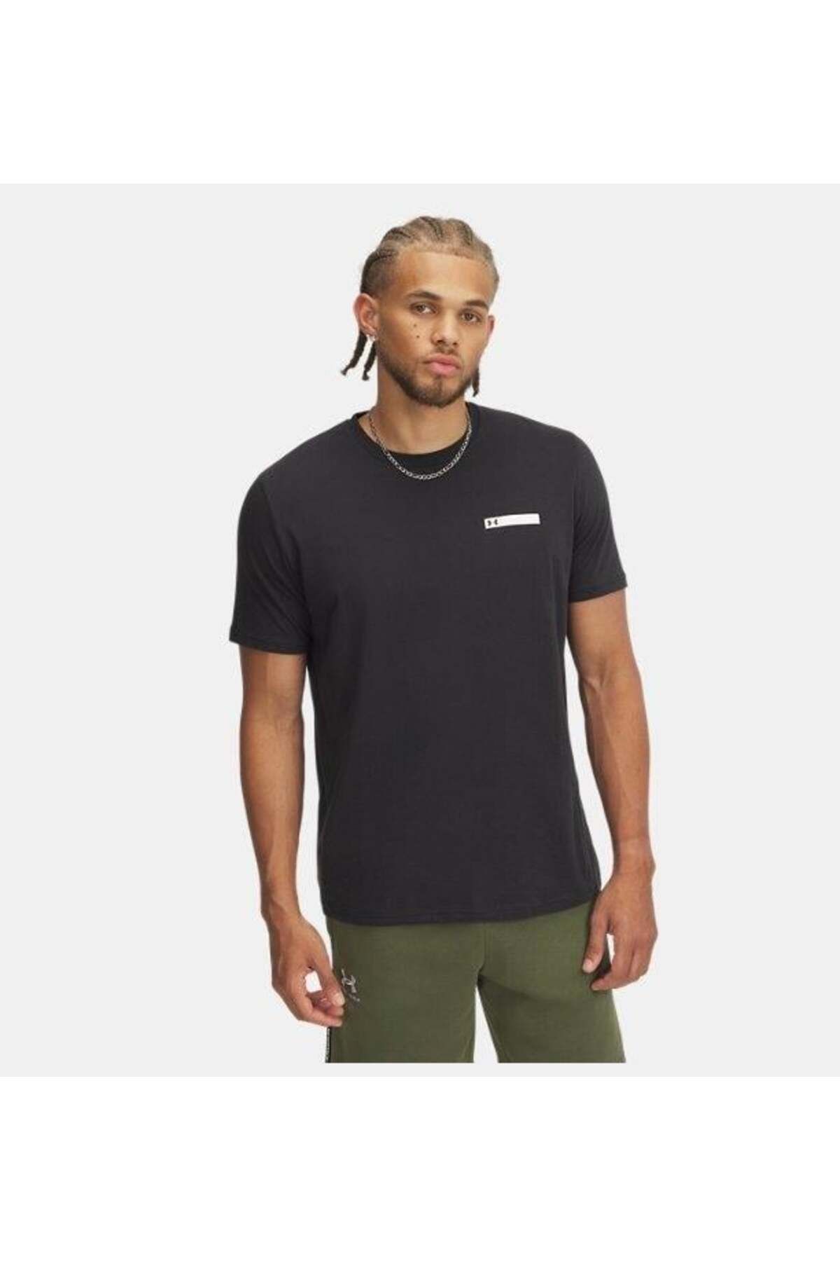 Under Armour Erkek UA Lc Strip Logo T-shirtSİYAH