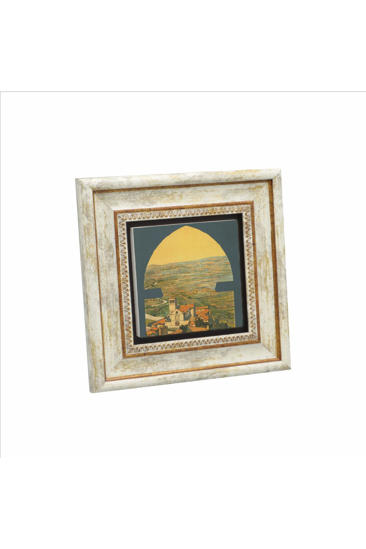 Sadrazam İtalya Görseli Baskılı Doğaltaş Tablo (20 X 20 KRG-59)
