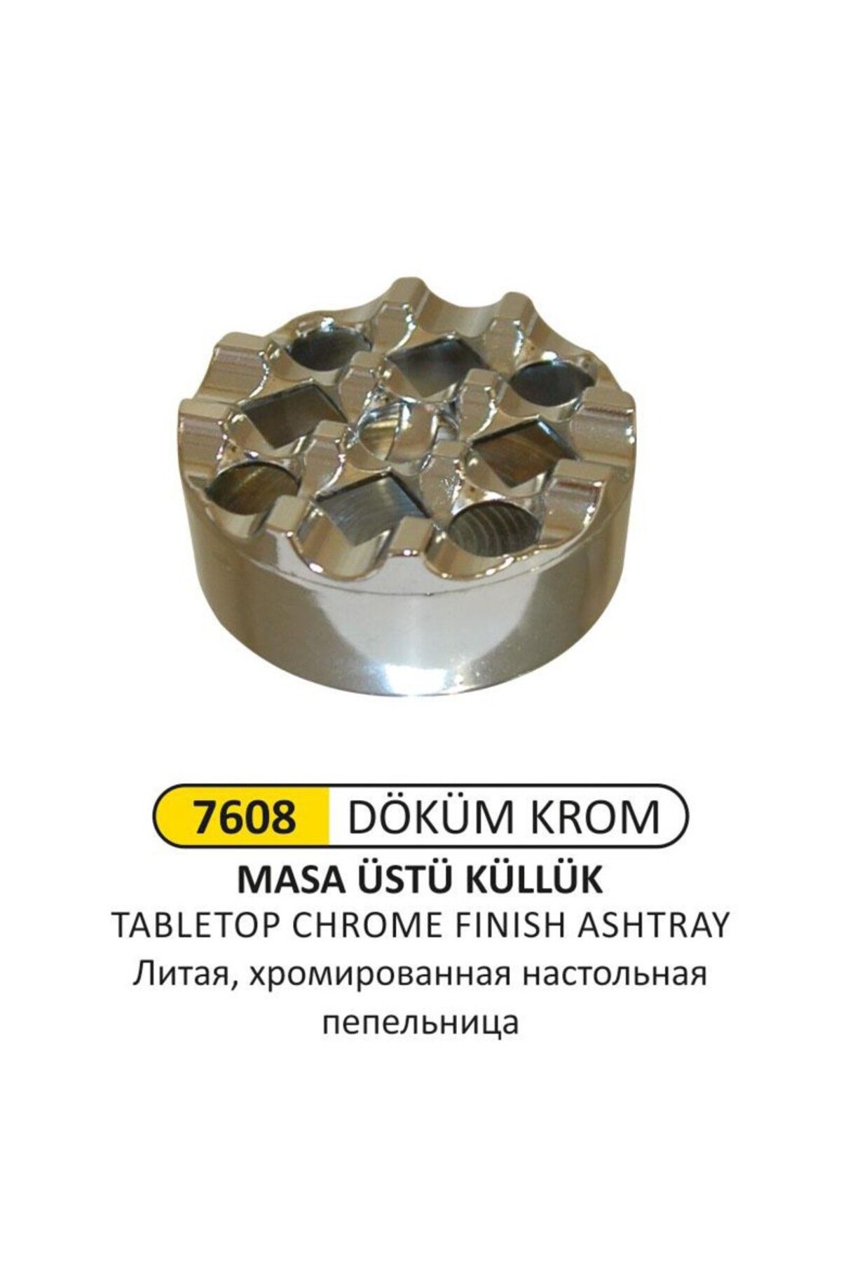 Arı Metal MASA ÜSTÜ KÜLLÜK DÖKÜM KROM