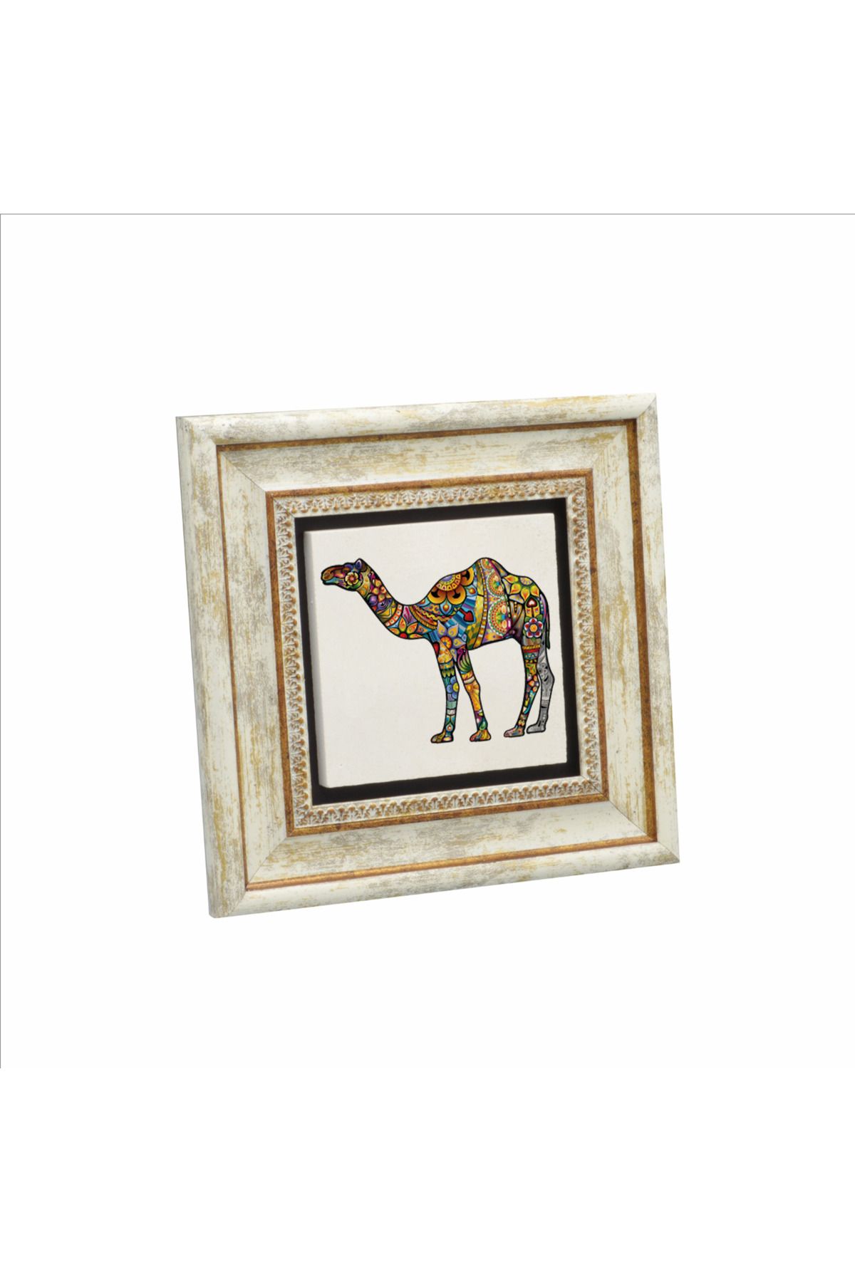Sadrazam Deve Baskılı Doğaltaş Tablo (20 X 20 KRG-156)