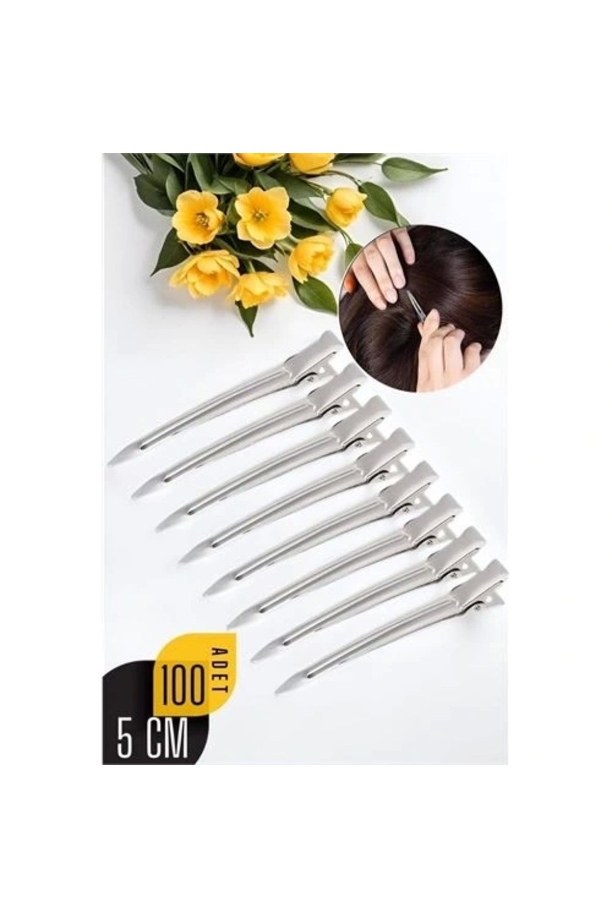STOREMAX Saç Klipsi Metal Toka 100 Adet Absolute Design