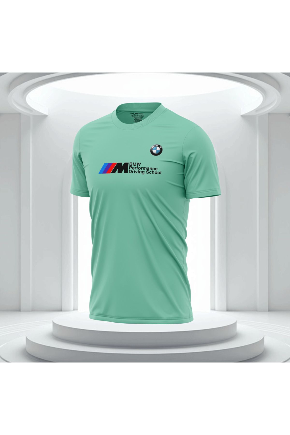 Bulvar Lee Erkek Sıfır Yaka BMW Baskılı Yazlık T-Shirt