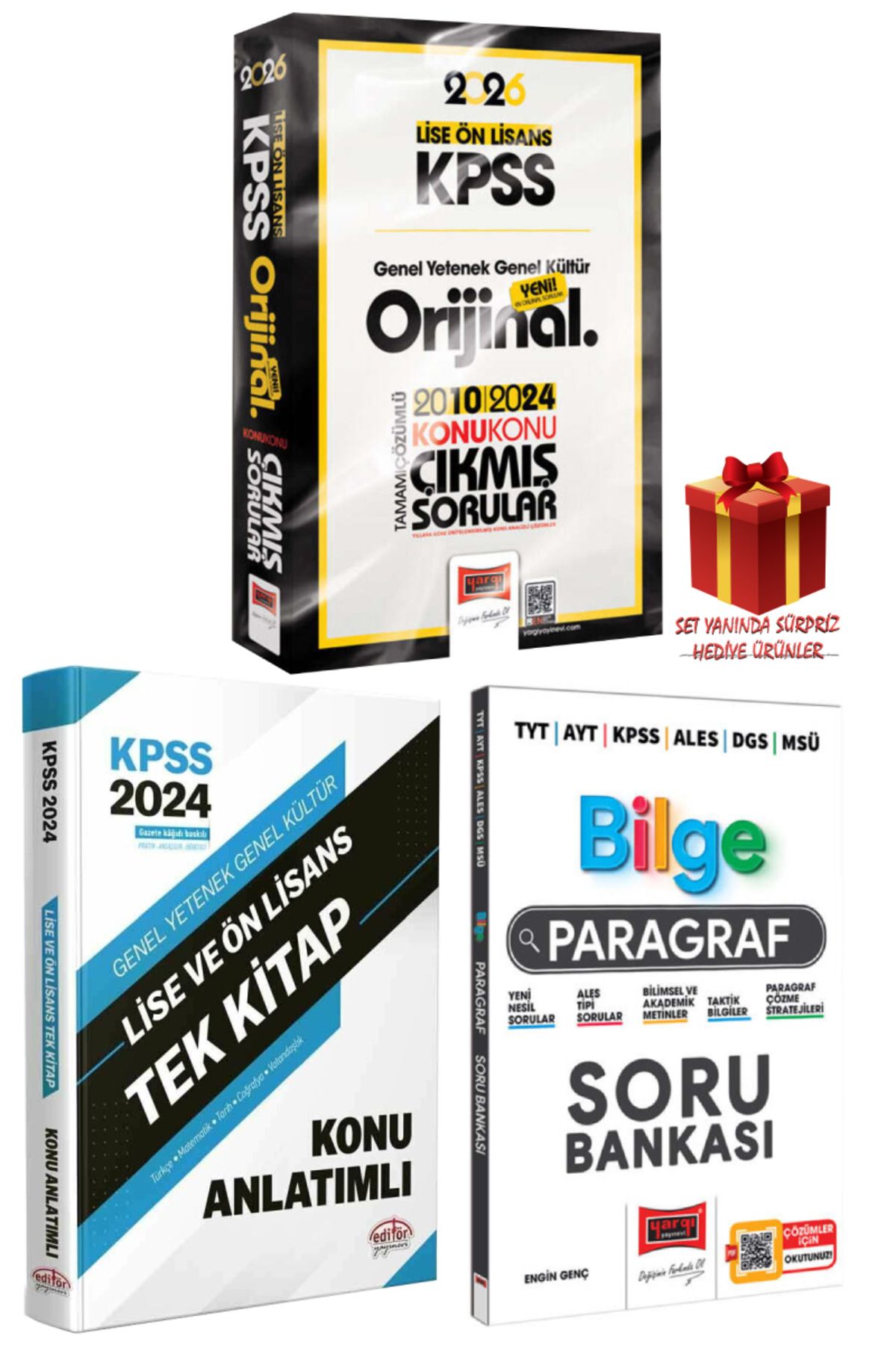 Yargı Yayınları 2026 KPSS Lise-Ön Lisans GYGK Orijinal Çıkmış Sorular 2010-2024+Tek Kitap Konu+Bilge Paragraf Soru B