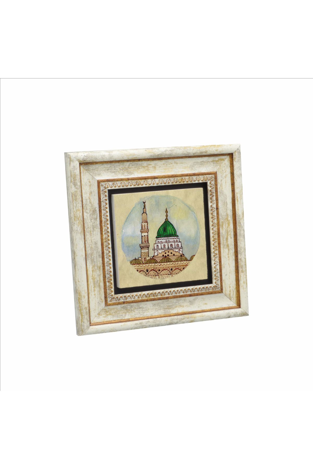 Sadrazam Mescid-i Nebevi Baskılı Doğaltaş Tablo (20 X 20 KRG-79)