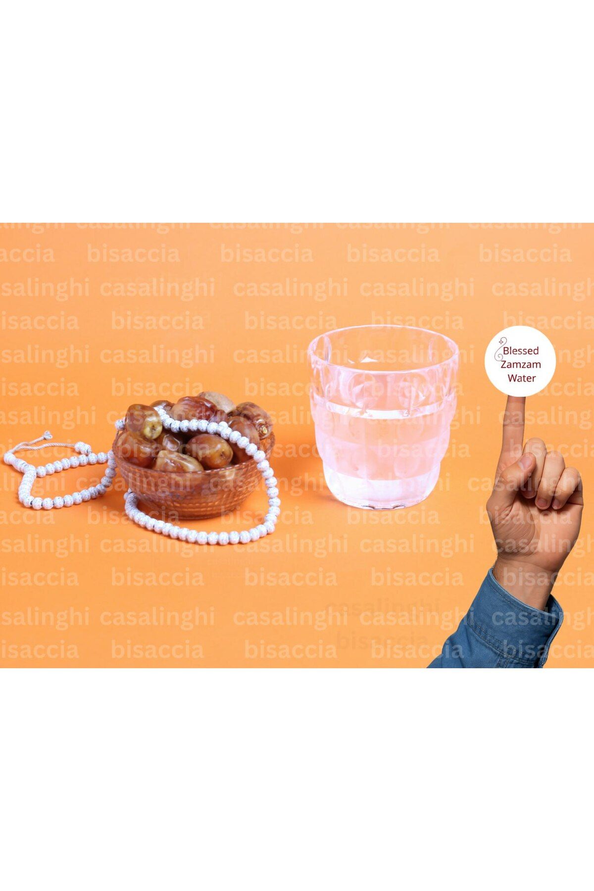 CASALINGHI İngilizce Mübarek Zemzem Suyu Etiketi Yuvarlak Sticker Zamzam Hajj Umre Mat Hediye 4 Cm (45 Adet)