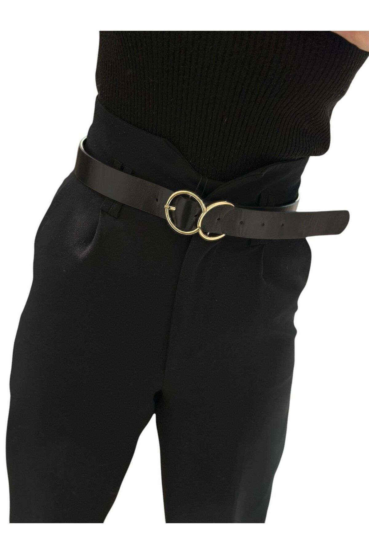 MyladyAccessoriess Gold Renk Halka Detay Orta Boy Kemer (95Cm)
