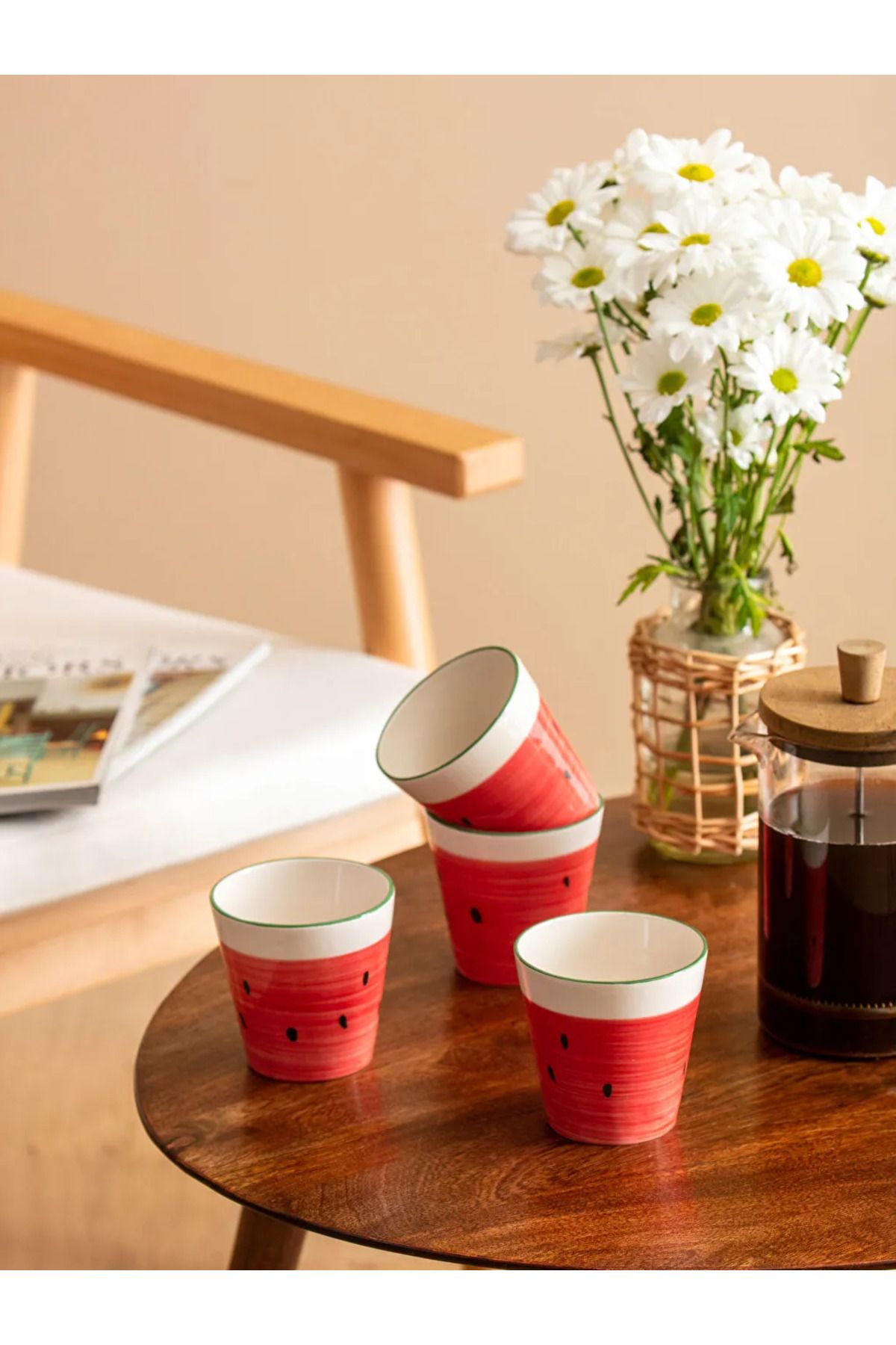 LC Waikiki LCW HOME Karişik Baskılı Espresso Bardak Seti 4'lü