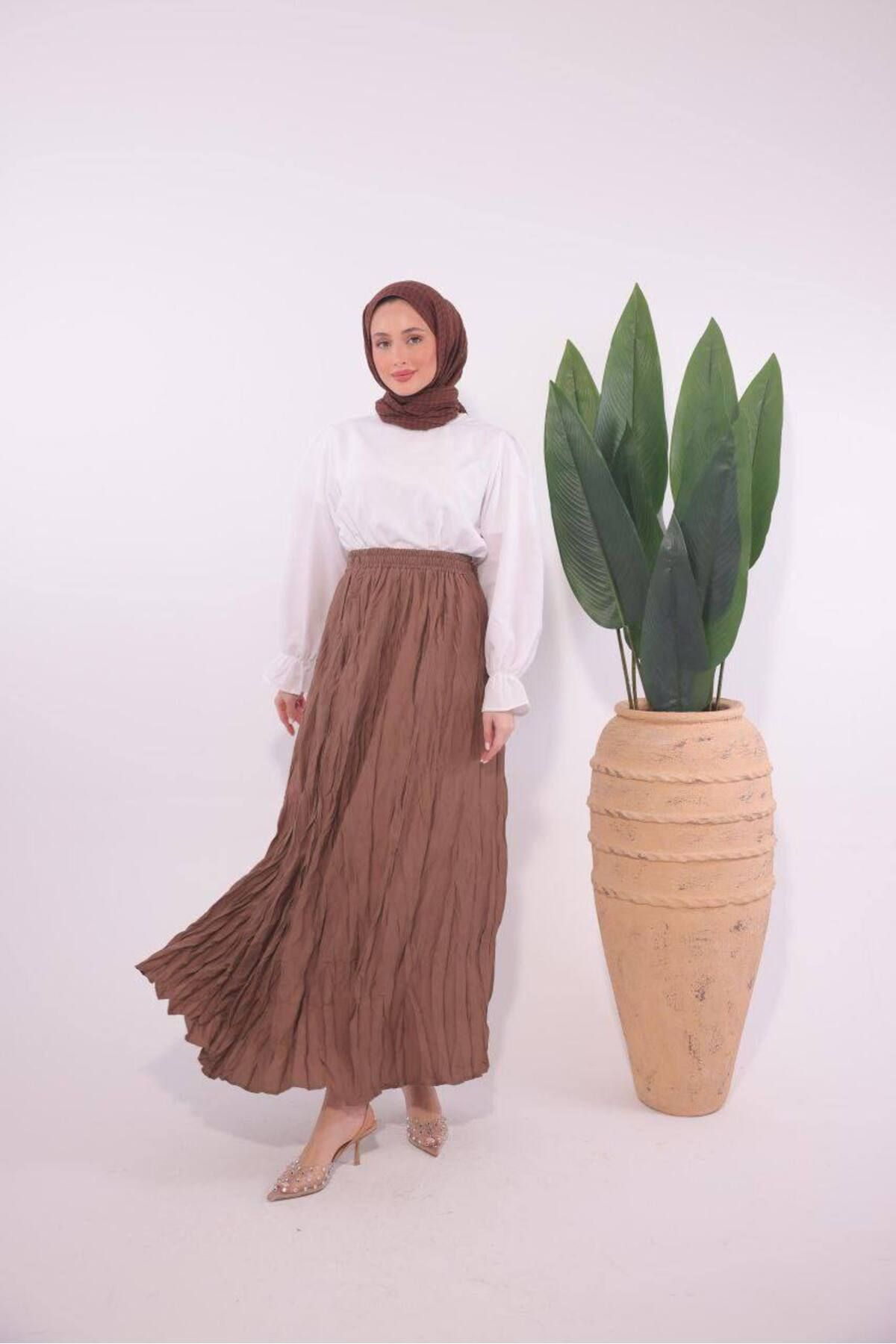 nimet tekstil Etek kraş beli lastikli