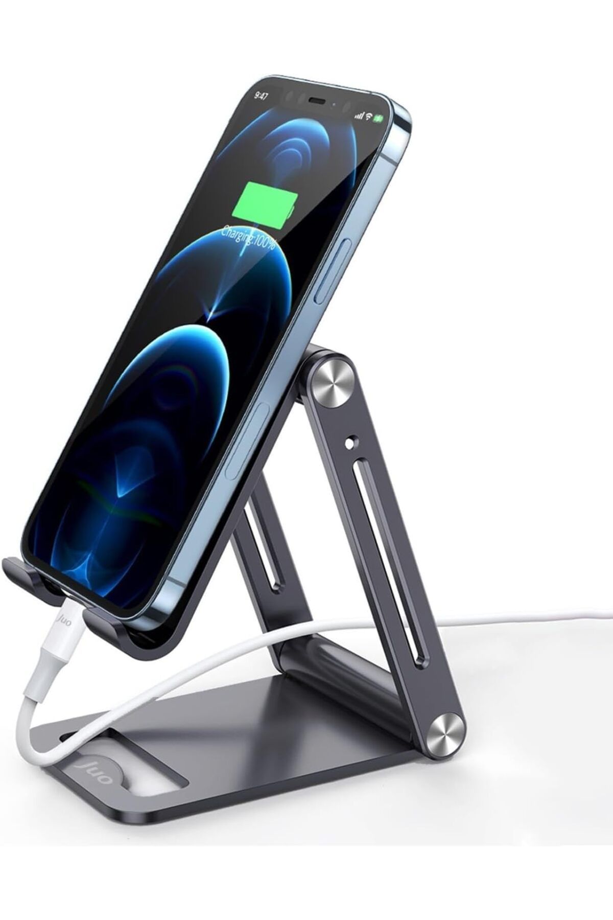 ÇAĞUR Dark Alüminyum Katlanabilir Metal Masaüstü Telefon Tutucu Standı Uzay Grisi Yenii 1099594