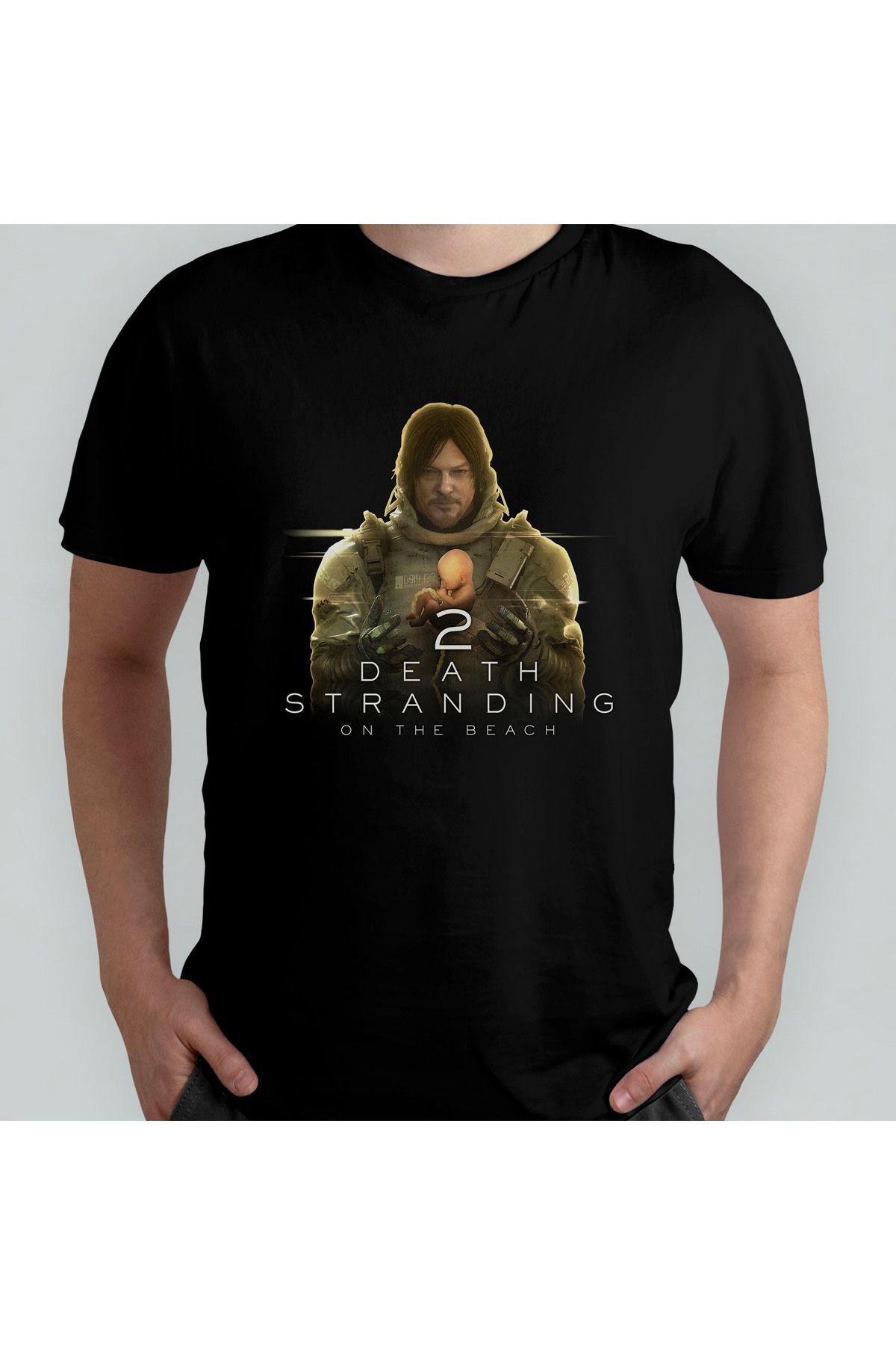 Pixxa Deathstranding 2 On The Beach Unisex %100 Pamuklu Bisiklet Yaka T-Shirt