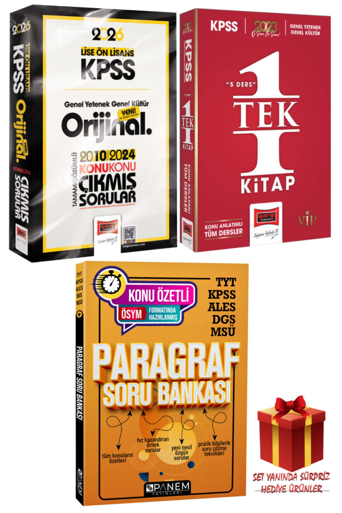 Yargı Yayınları 2026 KPSS Lise-Ön Lisans GYGK Orijinal Çıkmış Sorular 2010-2024+Tek Kitap Konu+Paragraf Soru Bankası