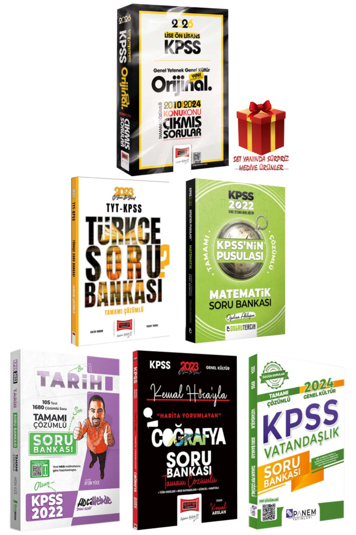 Yargı Yayınları 2026KPSS Lise-Ön Lisans GYGK Çıkmış Sorular 2010-2024+Türkçe Matematik Tarih Coğrafya Vatandaşlık SB