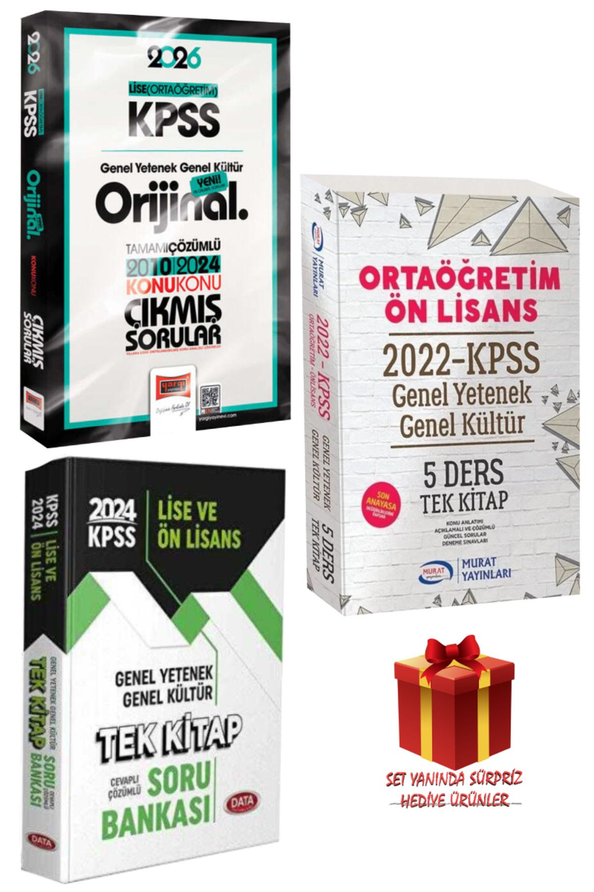 Yargı Yayınları 2026 KPSS Lise (Ortaöğretim) GYGK Orijinal Çıkmış Sorular 2010-2024+Tek Kitap Konu+Soru Bankası Seti