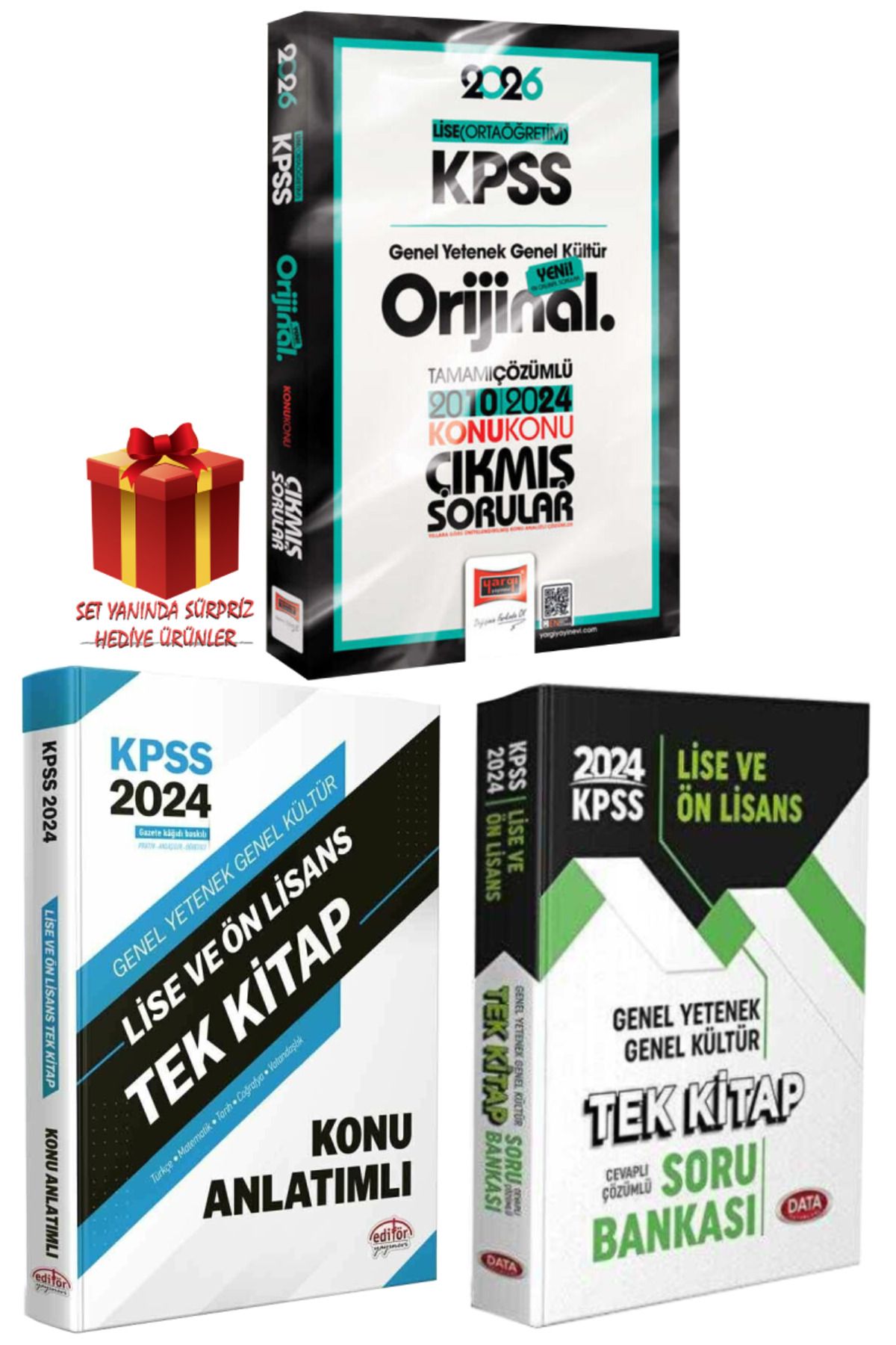 Yargı Yayınları 2026 KPSS Lise (Ortaöğretim) GYGK Orijinal Çıkmış Sorular 2010-2024+Tek Kitap Konu+Soru Bankası Seti