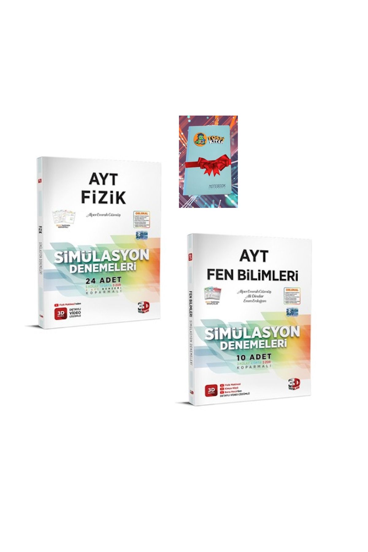 3D Yayınları AYT 3D Simülasyon FİZİK + FEN BİLİMLERİ Denemeleri ( DEFTER HEDİYELİ)