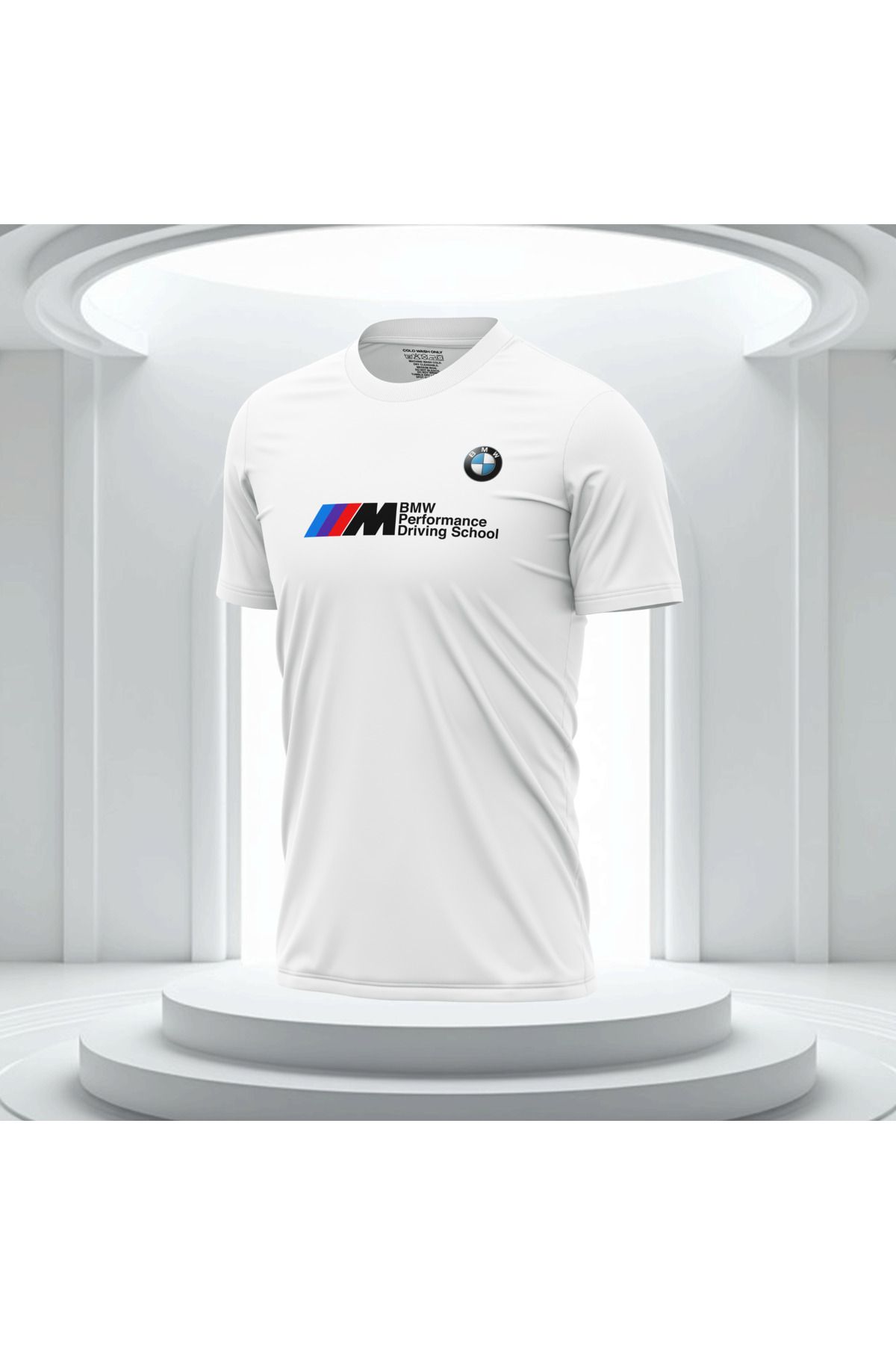 Bulvar Lee Erkek Sıfır Yaka BMW Baskılı Yazlık T-Shirt