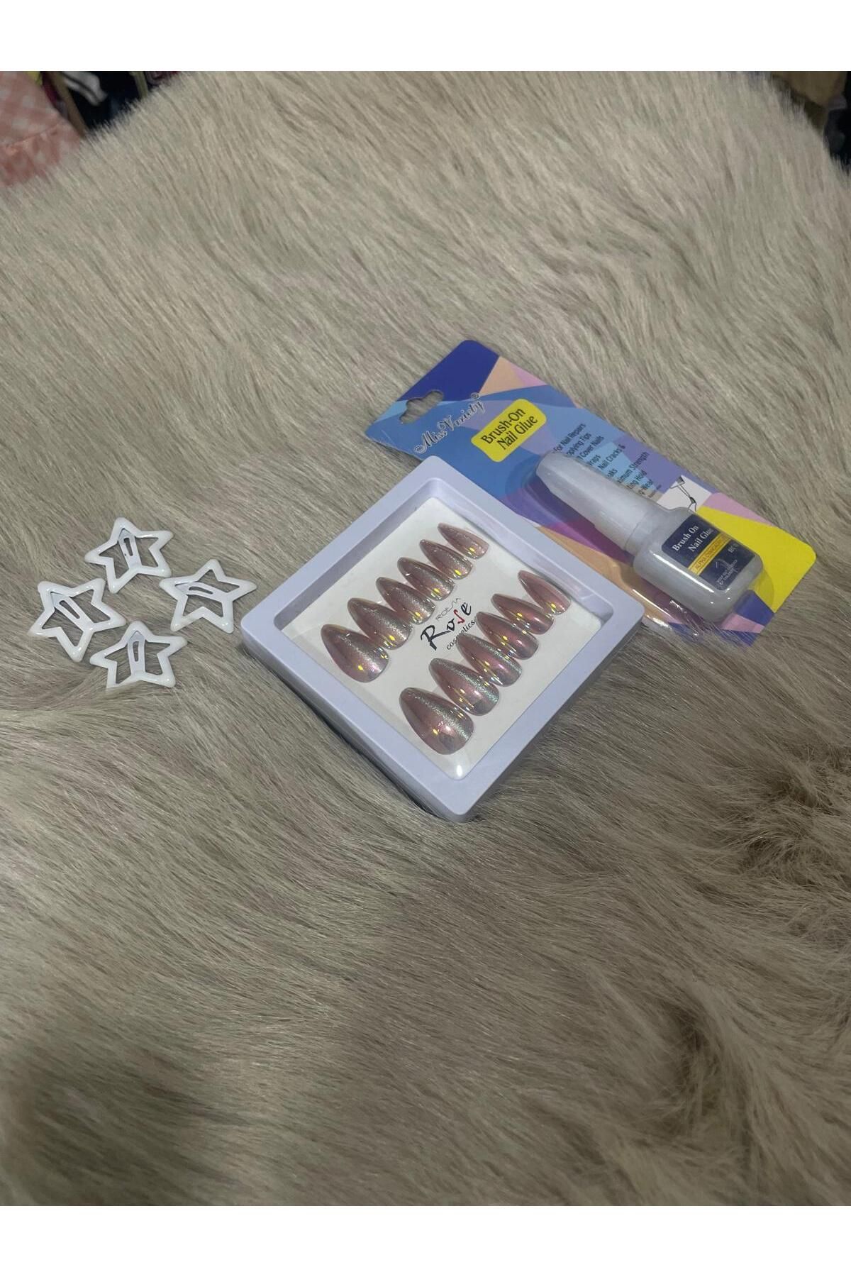TASARIM13 Kedi gözü takma tırnak ve tırnak yapıştırıcı